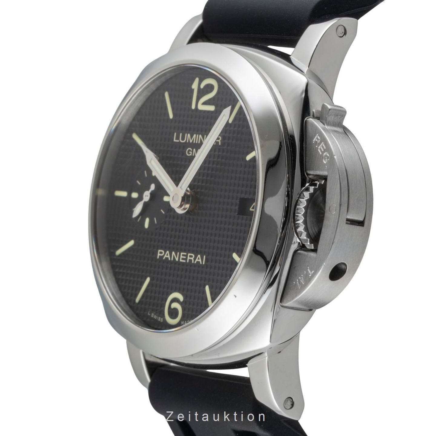 Panerai Luminor 1950 3 Days GMT Automatic PAM00535 (Onbekend (willekeurig serienummer)) - Zwart wijzerplaat 42mm Staal (5/8)