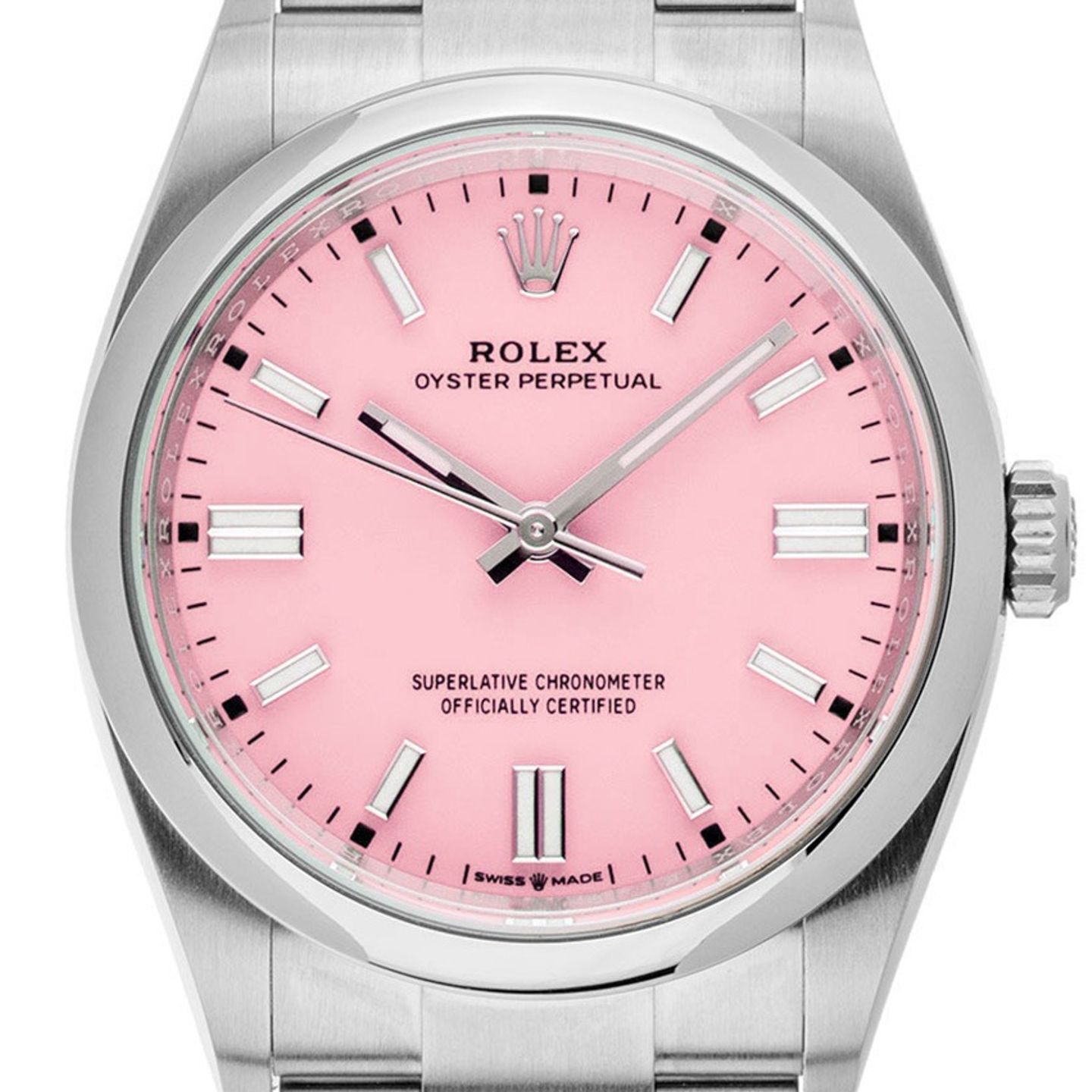 Rolex Oyster Perpetual 36 126000 (2025) - Roze wijzerplaat 36mm Staal (1/7)