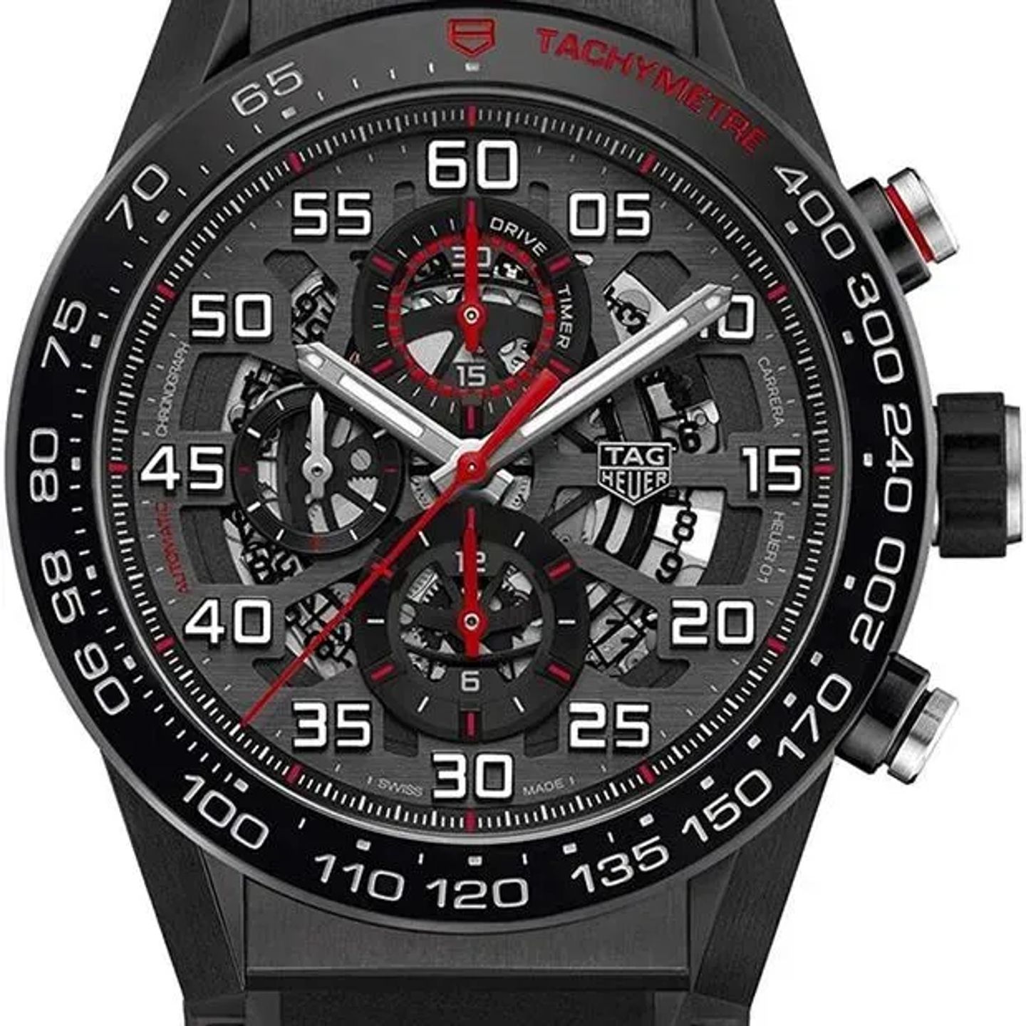 TAG Heuer Carrera Calibre HEUER 01 CAR2A1H.FT6101 (2023) - Black dial 45 mm Steel case (2/6)