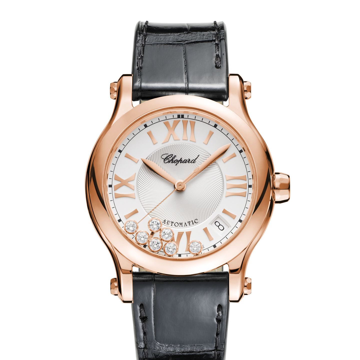 Chopard Happy Sport 274808-5001 (2022) - White dial 36 mm Rose Gold case (1/1)