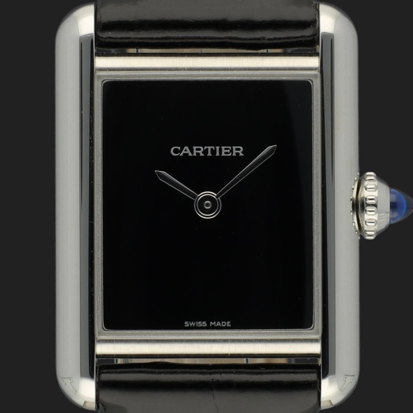 Cartier Tank WSTA0071 (2024) - Zwart wijzerplaat 22mm Staal (2/8)