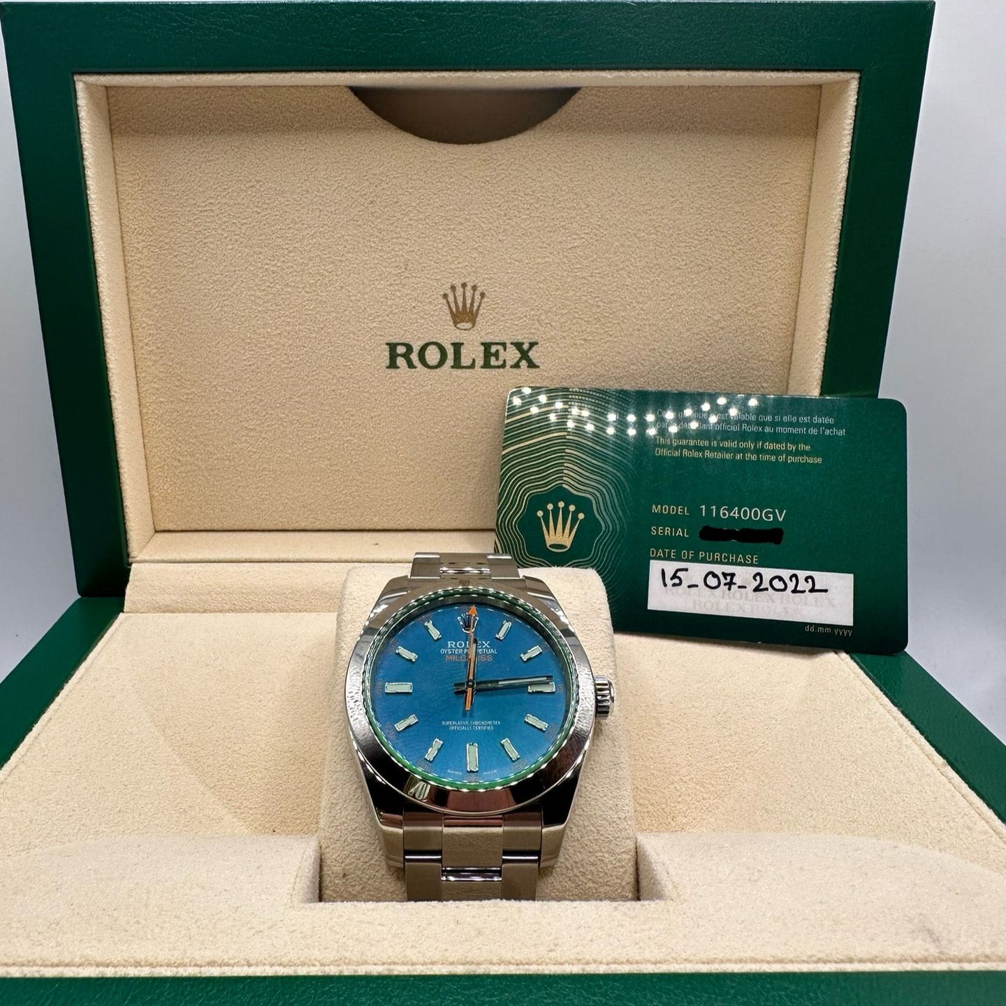 Rolex Milgauss 116400GV (2020) - Blauw wijzerplaat 40mm Staal (2/6)