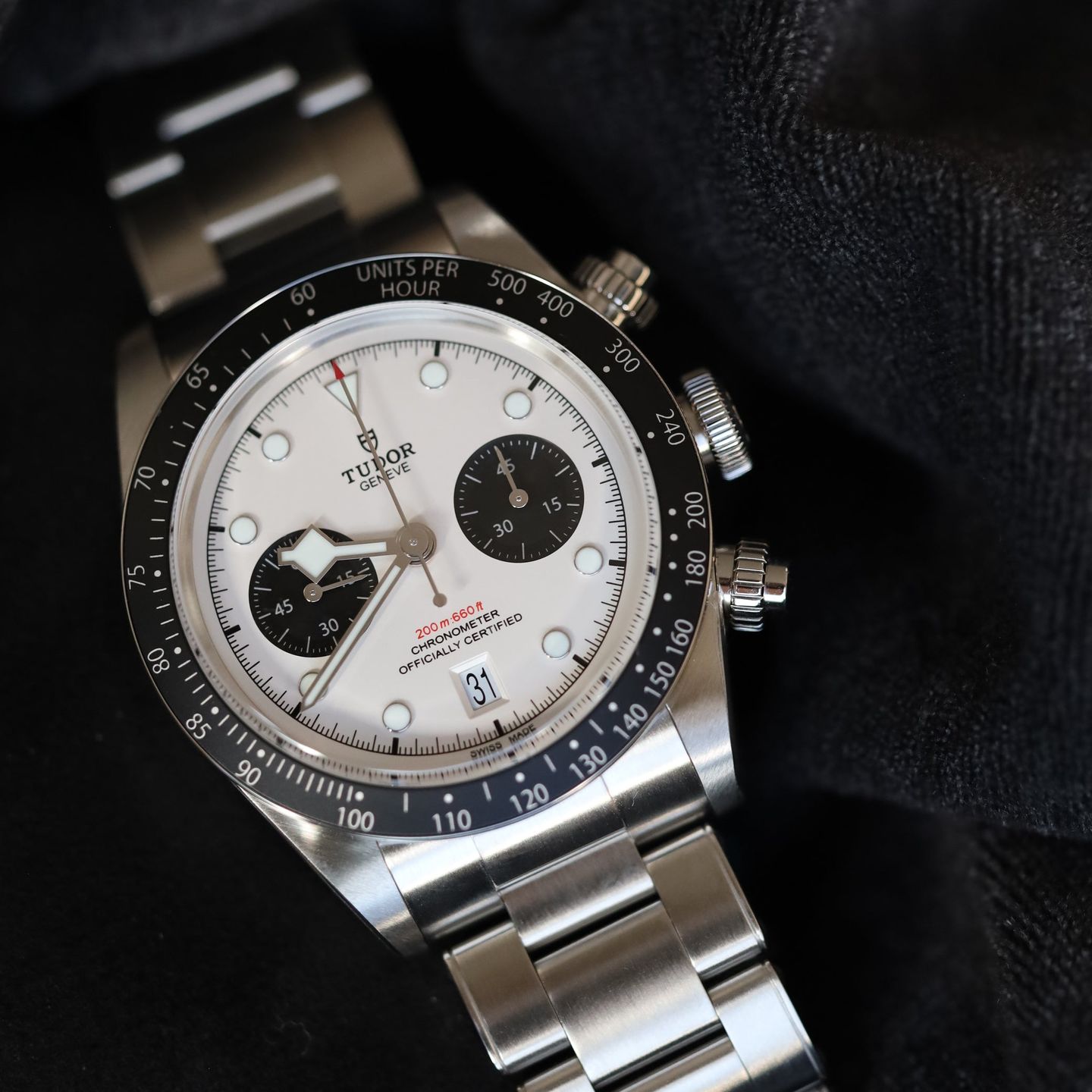 Tudor Black Bay Chrono 79360N (Unknown (random serial)) - White dial 41 mm Steel case (2/4)