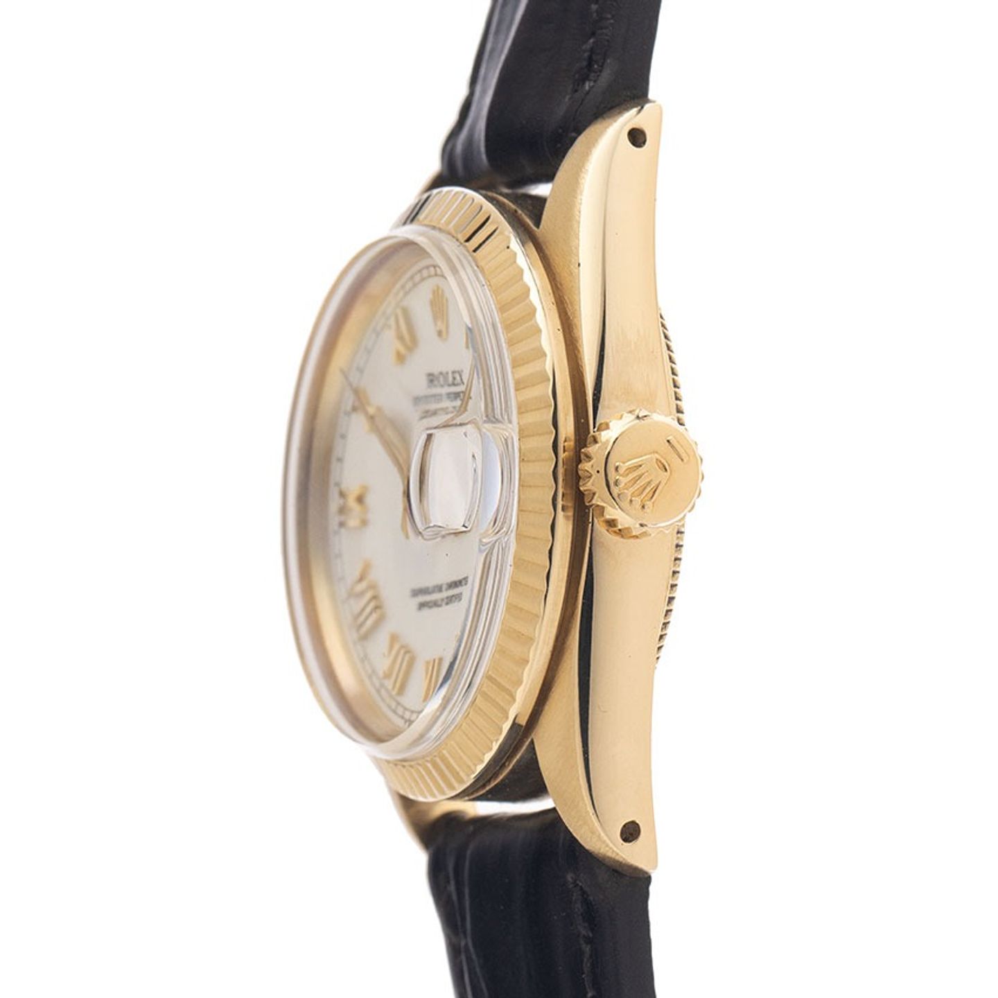 Rolex Datejust 6827 (1977) - Wit wijzerplaat 31mm Geelgoud (3/6)