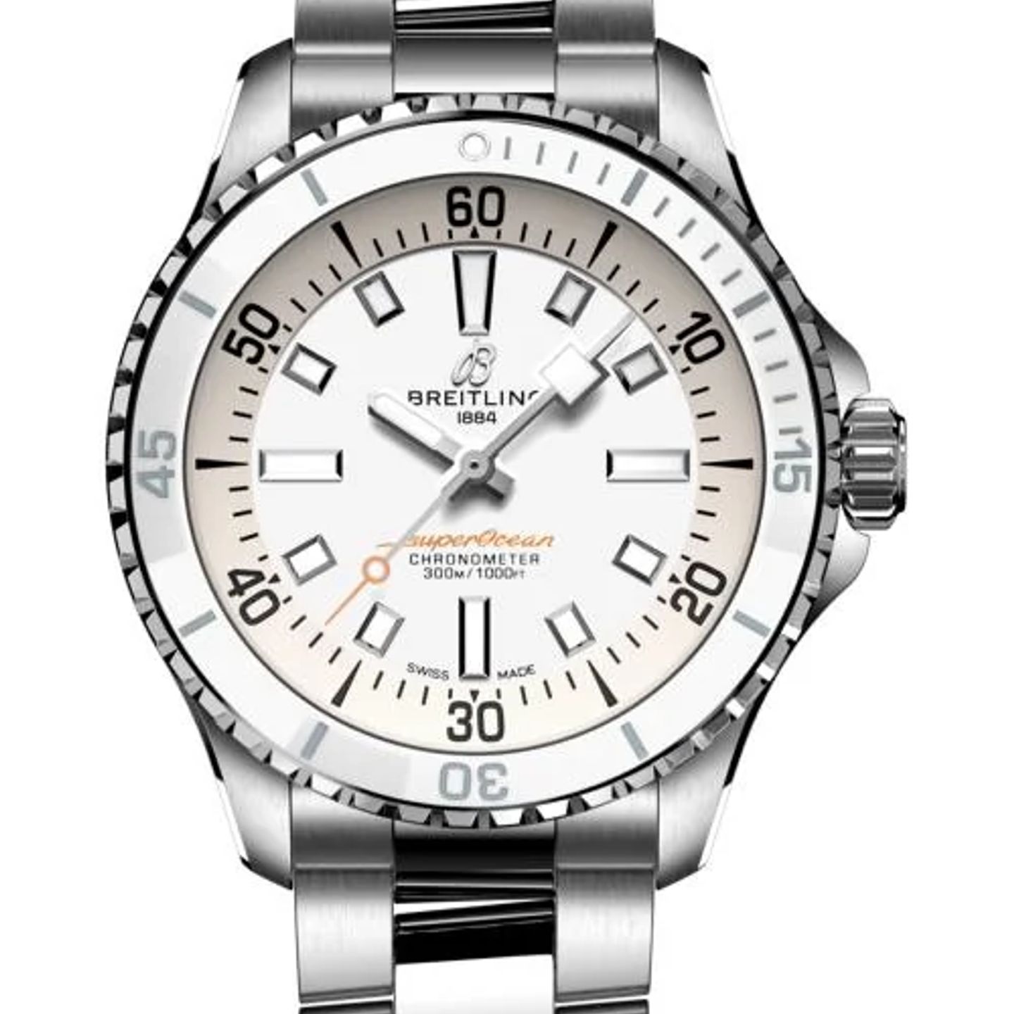 Breitling Superocean A17377211A1A1 (2026) - Wit wijzerplaat 36mm Staal (1/1)
