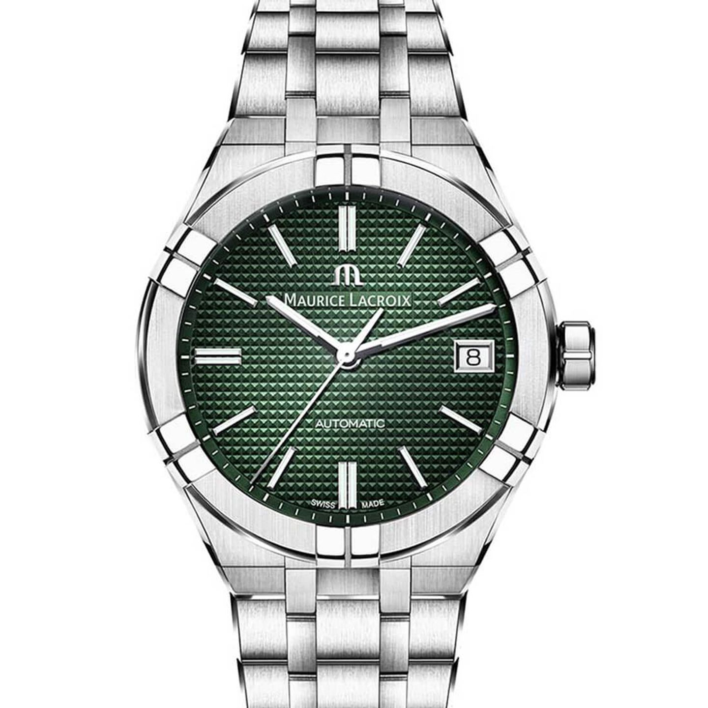 Maurice Lacroix Aikon AI6007-SS00F-630-D (2023) - Green dial 39 mm Steel case (2/3)