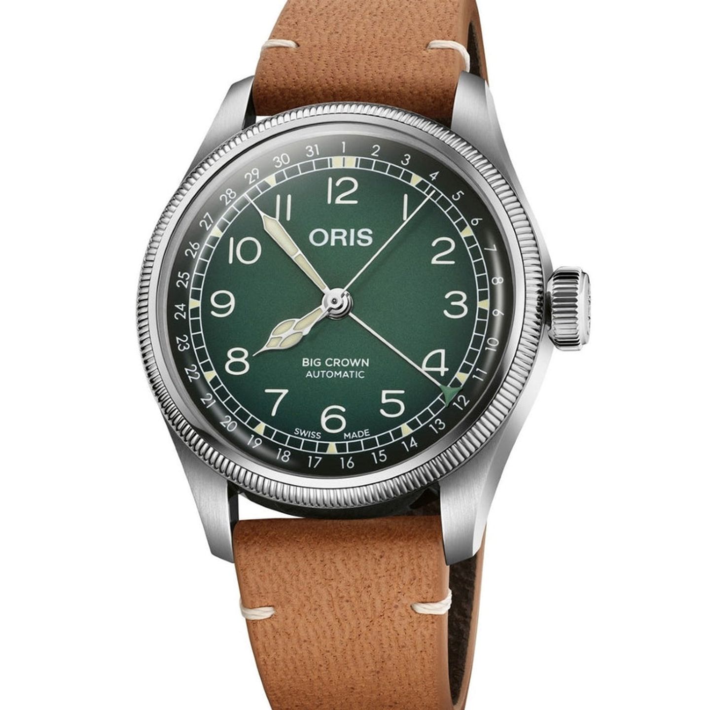 Oris Miles Tonneau 01 754 7779 4067-Set (2026) - Groen wijzerplaat 38mm Staal (1/1)