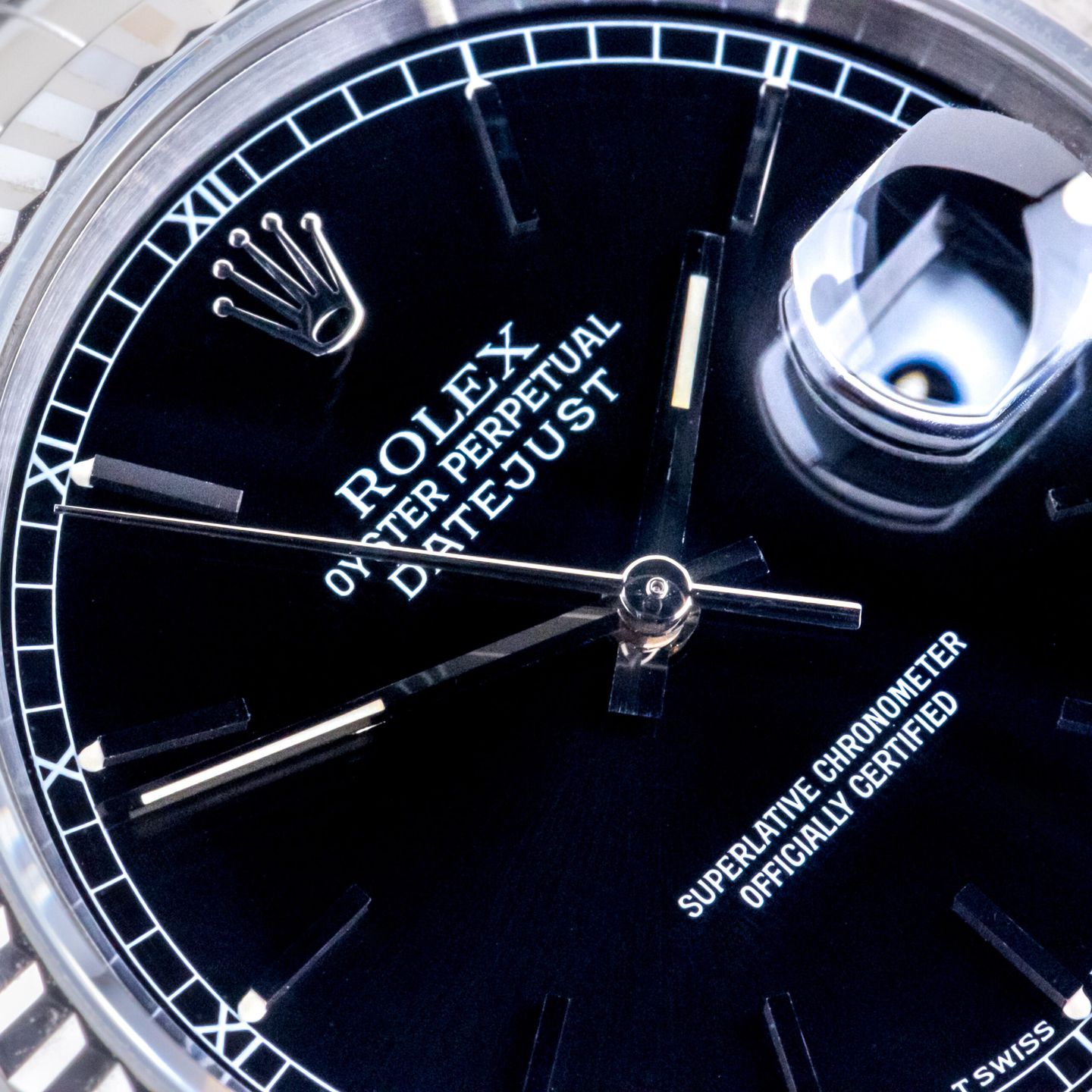 Rolex Datejust 36 16234 (1995) - Black dial 36 mm Steel case (2/8)