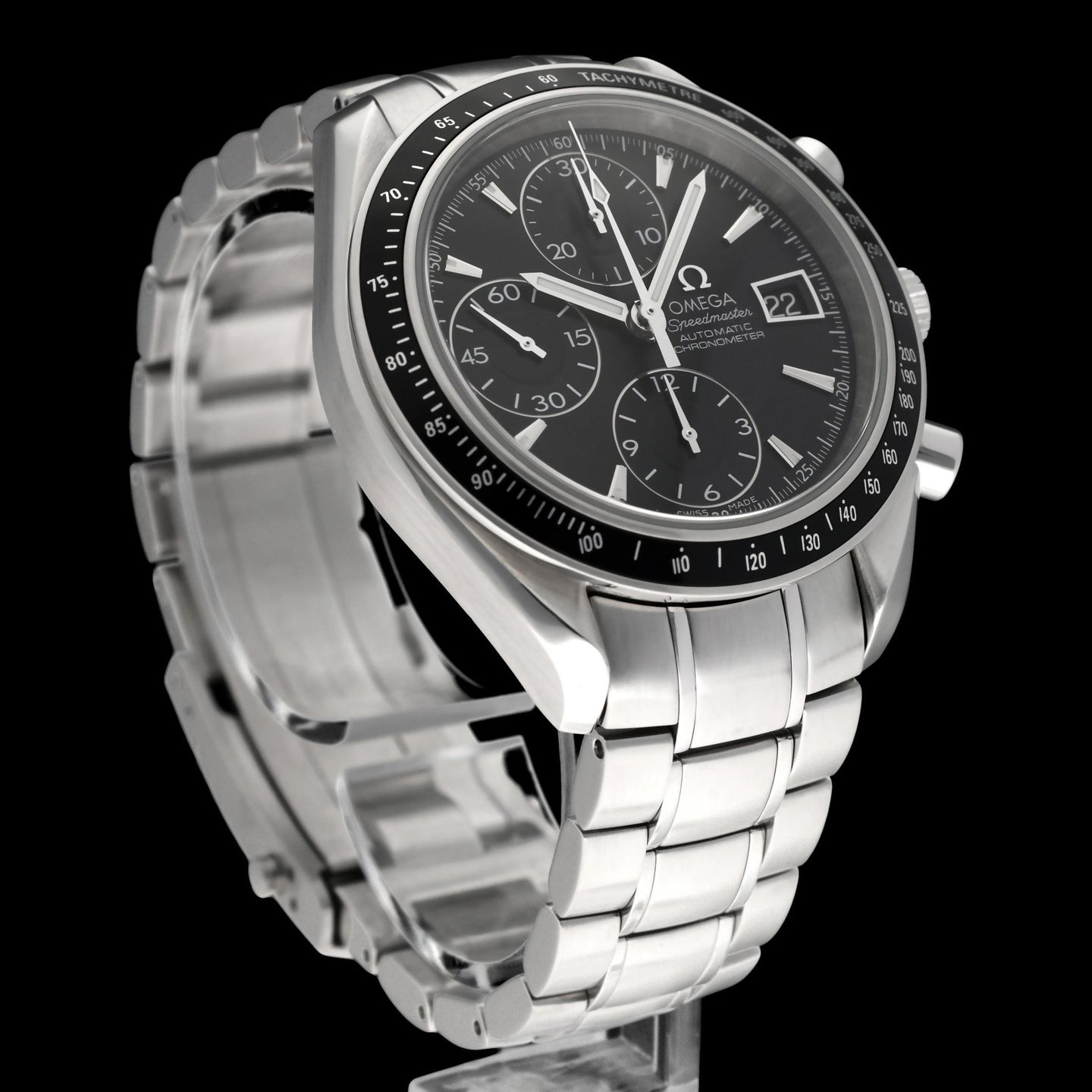 Omega Speedmaster Date 3210.50 (2014) - Zwart wijzerplaat 40mm Staal (6/8)