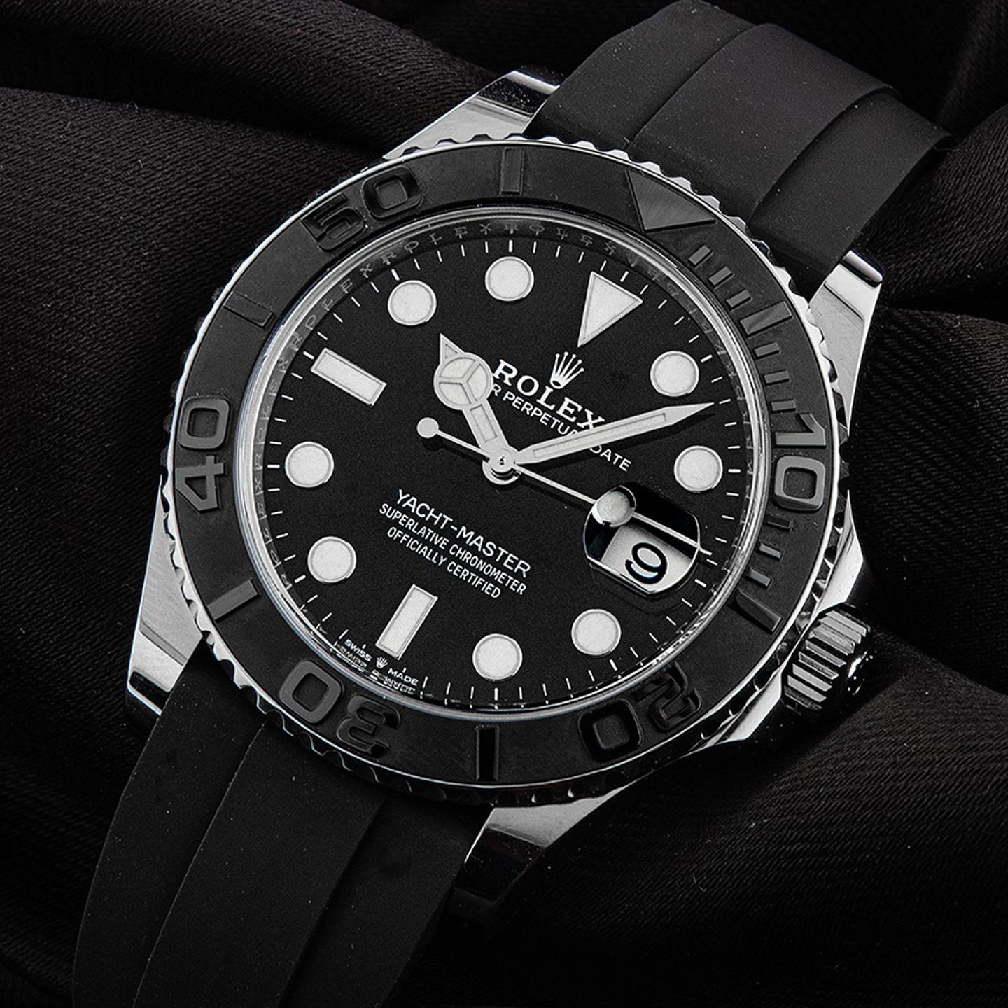 Rolex Yacht-Master 42 226659 (2019) - Black dial 42 mm White Gold case (3/8)