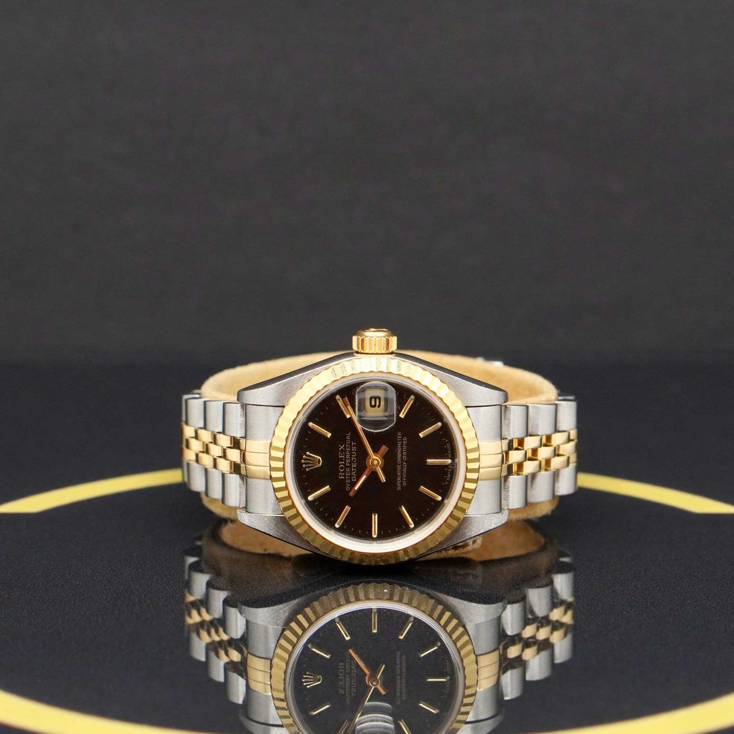 Rolex Lady-Datejust 79173 (1999) - Black dial 26 mm Gold/Steel case (4/7)