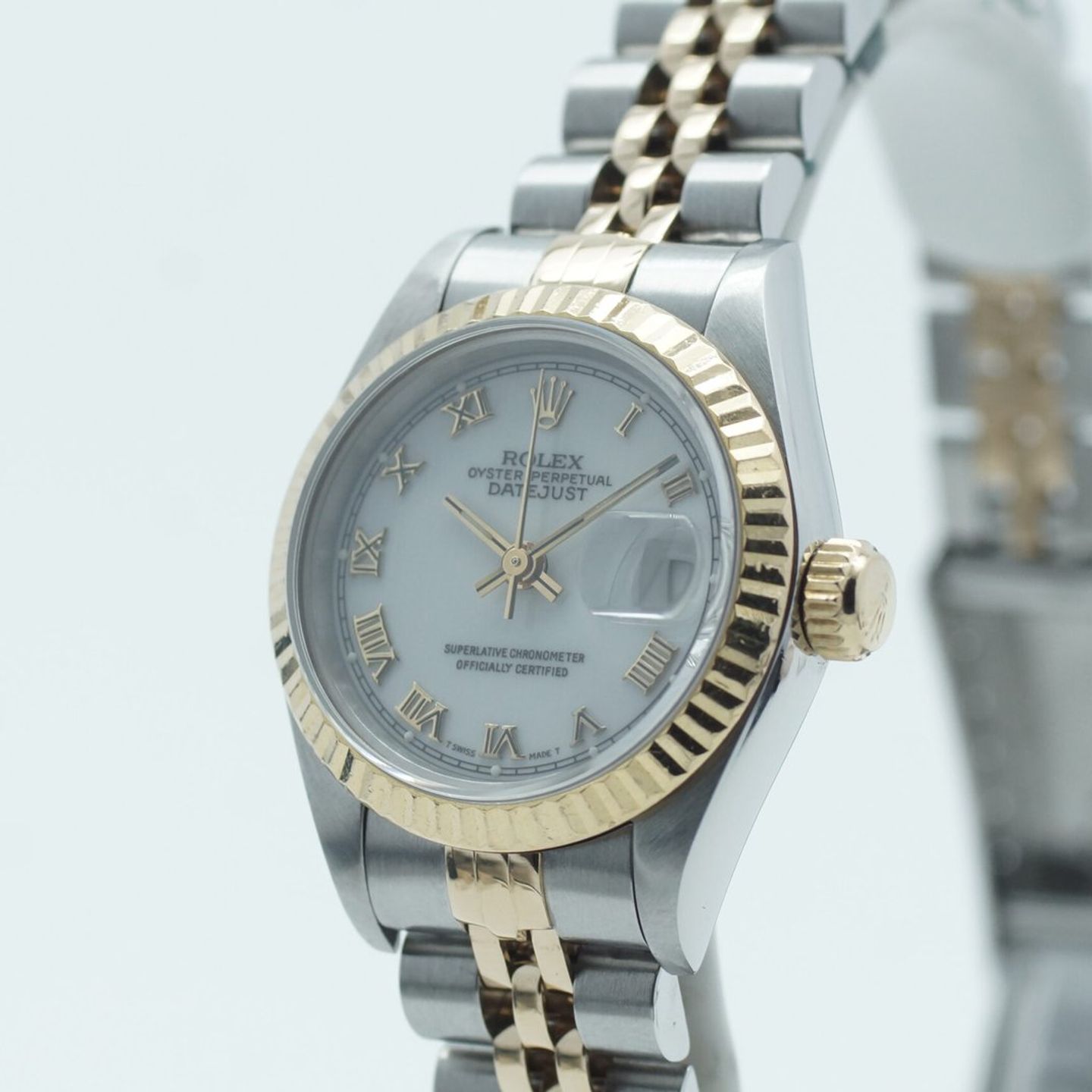 Rolex Lady-Datejust 69173 (1994) - Wit wijzerplaat 26mm Goud/Staal (3/8)