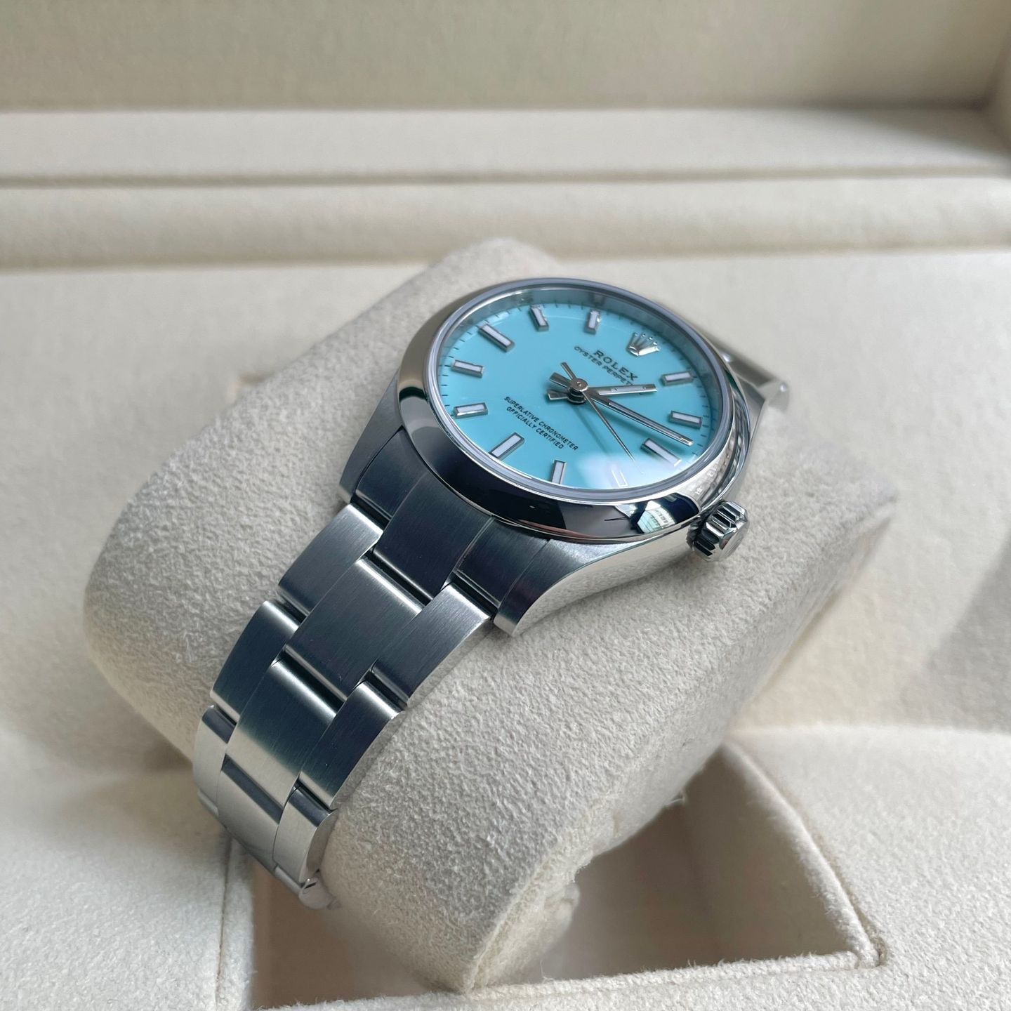 Rolex Oyster Perpetual 31 277200 (2022) - Blue dial 31 mm Steel case (4/7)