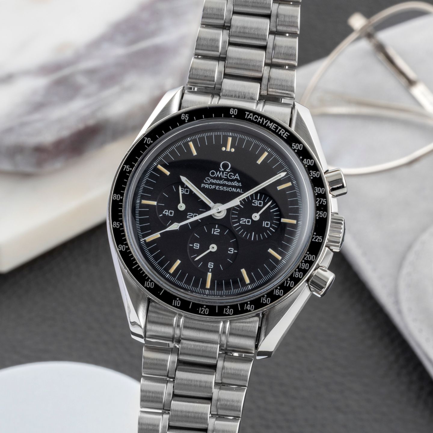 Omega Speedmaster Professional Moonwatch 3590.50.00 (Onbekend (willekeurig serienummer)) - Zwart wijzerplaat 42mm Staal (3/8)