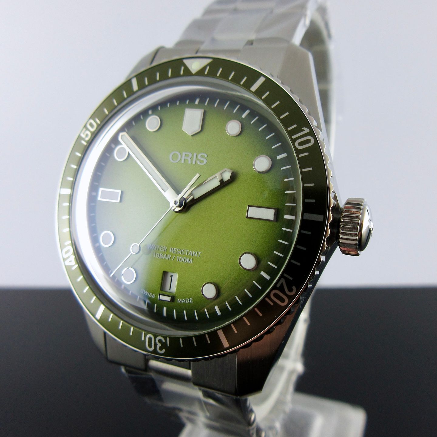 Oris Divers Sixty Five 01 733 7707 4057-07 8 20 18 (2024) - Groen wijzerplaat 40mm Staal (2/8)