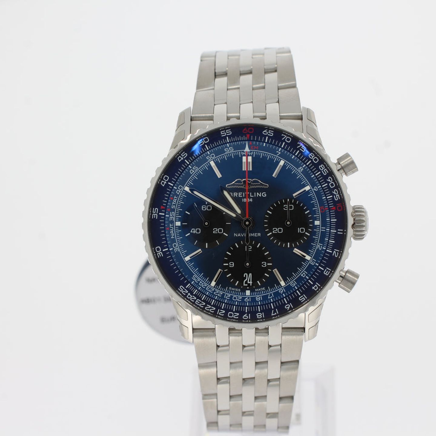 Breitling Navitimer AB0139241C1A1 (2024) - Blauw wijzerplaat 41mm Staal (1/4)