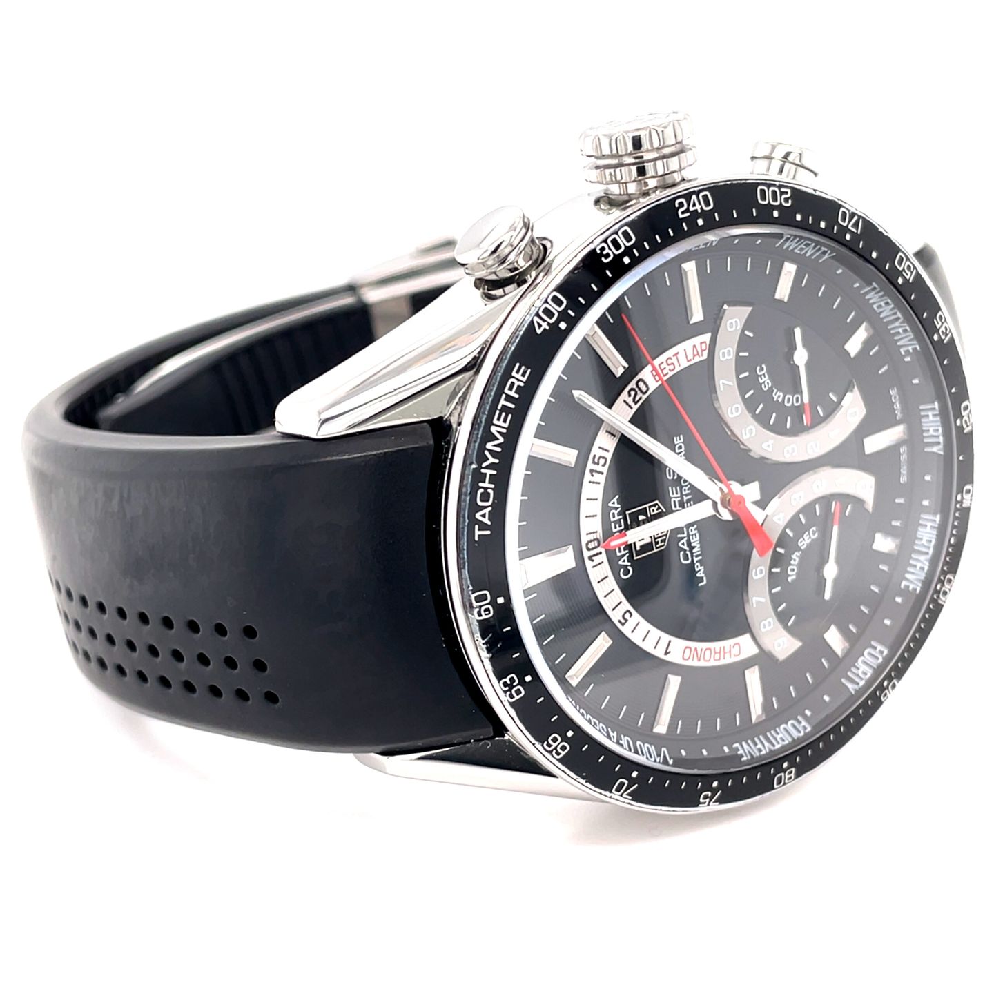 TAG Heuer Carrera CV7A10 (Unknown (random serial)) - Black dial 43 mm Steel case (3/8)