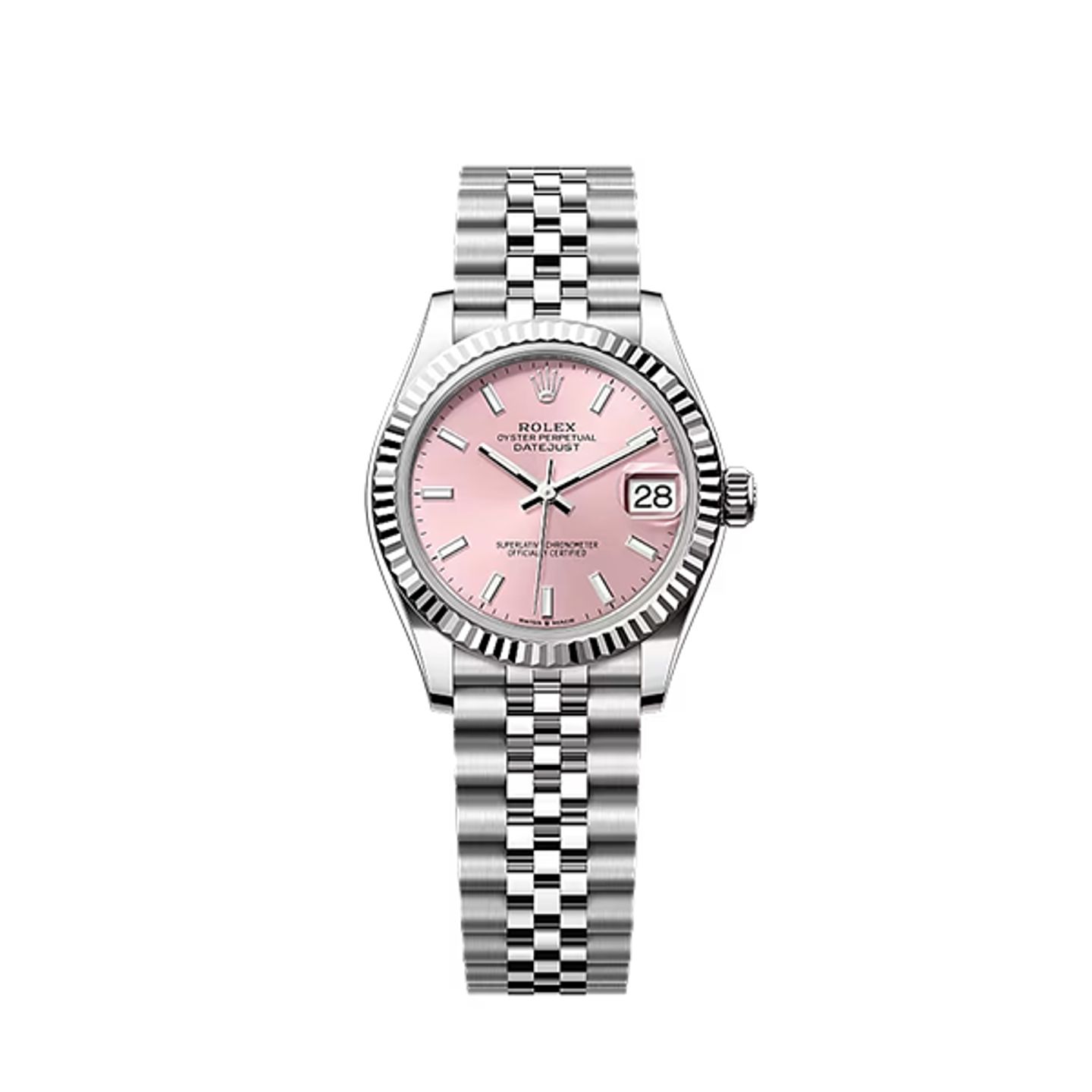 Rolex Datejust 31 278274 (2025) - Roze wijzerplaat 31mm Staal (1/8)