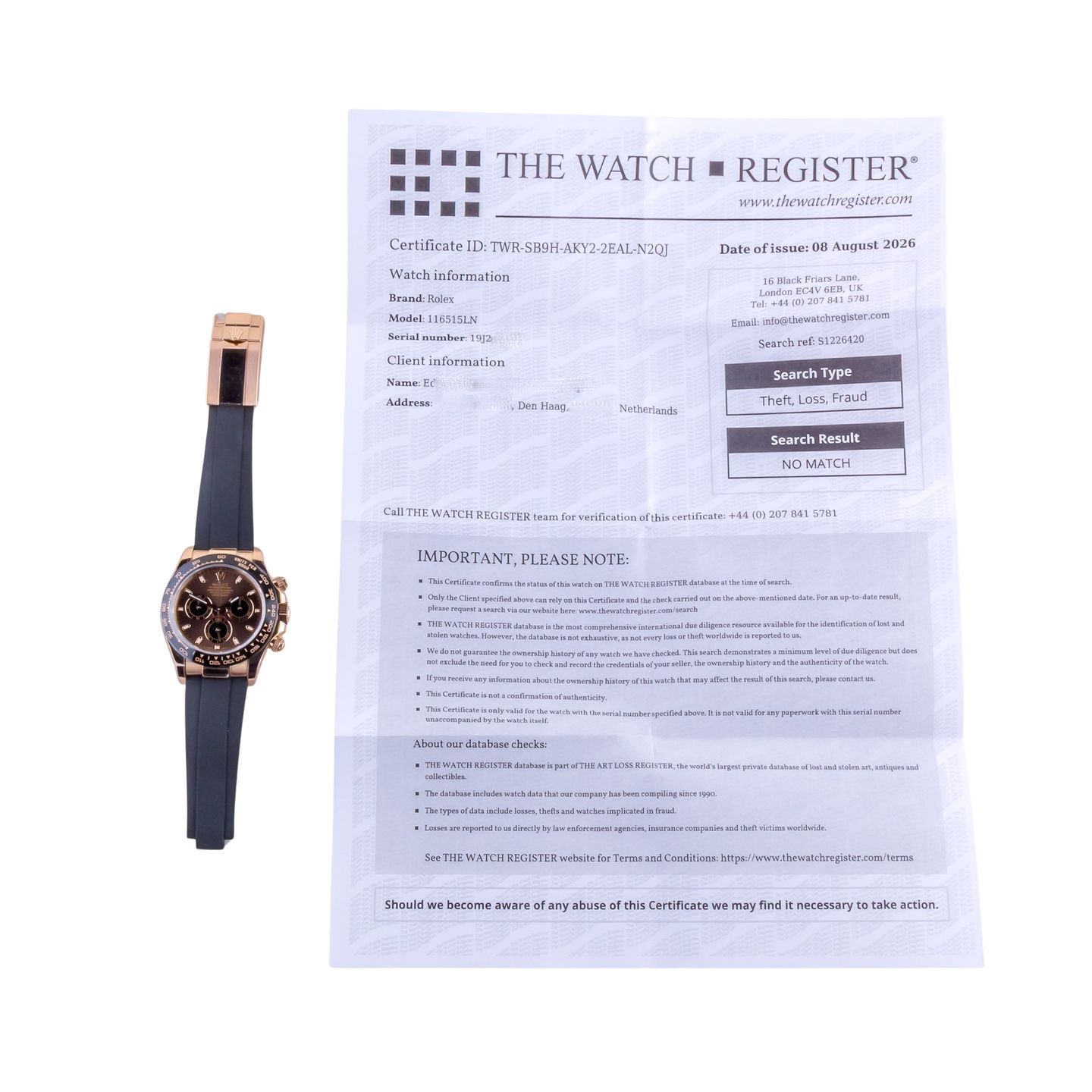 Rolex Daytona 116515LN (2021) - 40mm Roségoud (8/8)