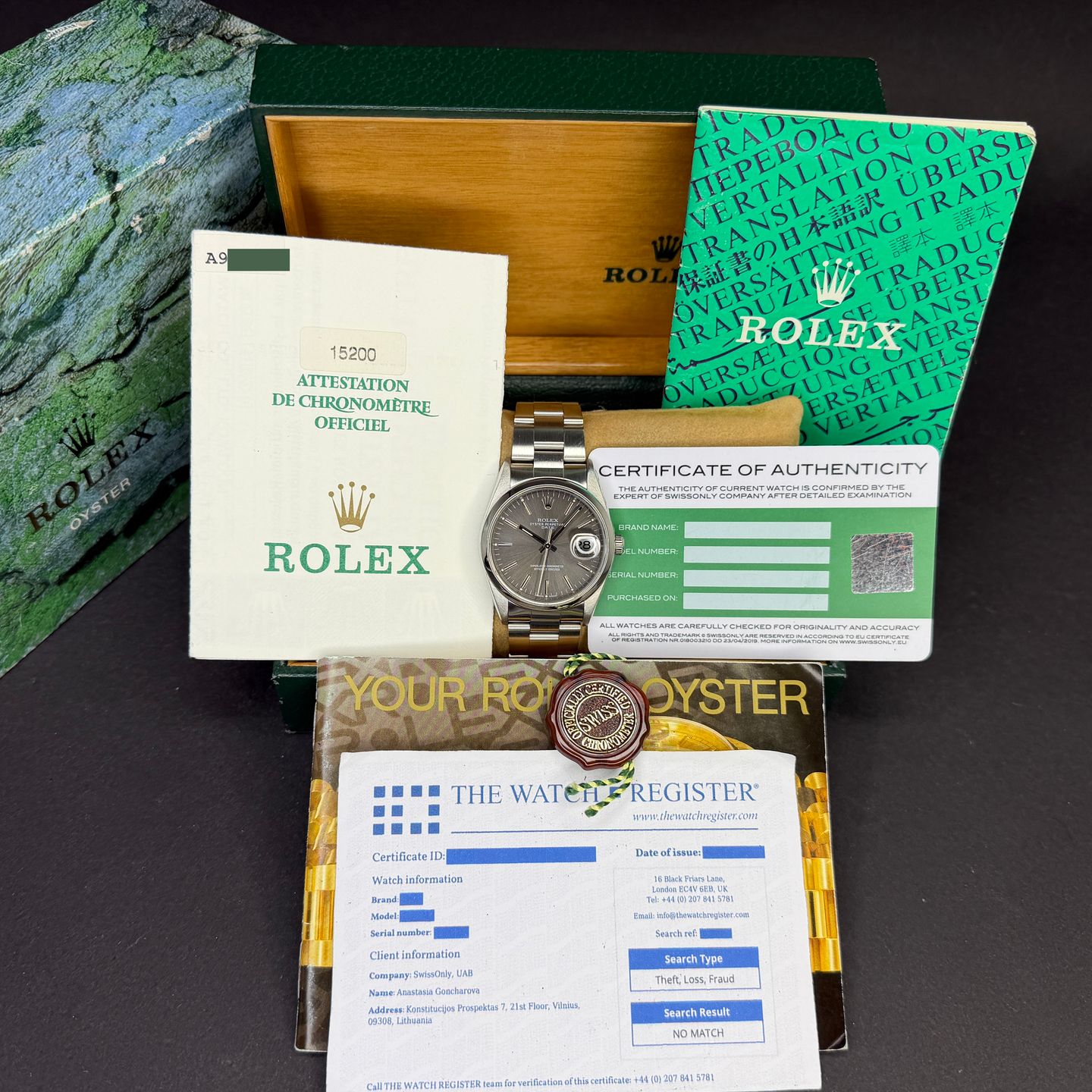 Rolex Oyster Perpetual Date 15200 (1999) - Grey dial 34 mm Steel case (3/8)