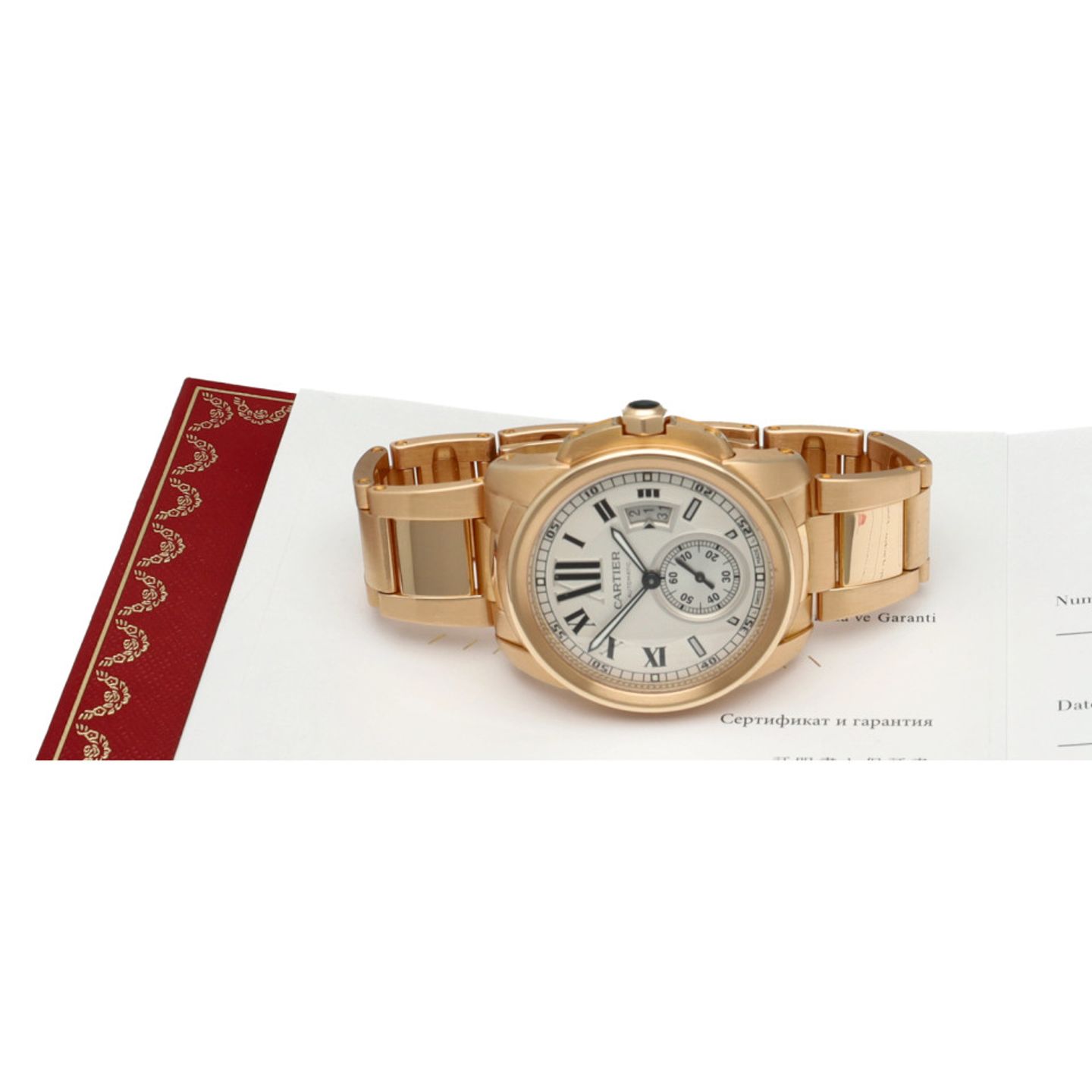 Cartier Calibre de Cartier W7100018 (2011) - Silver dial 42 mm Rose Gold case (14/14)