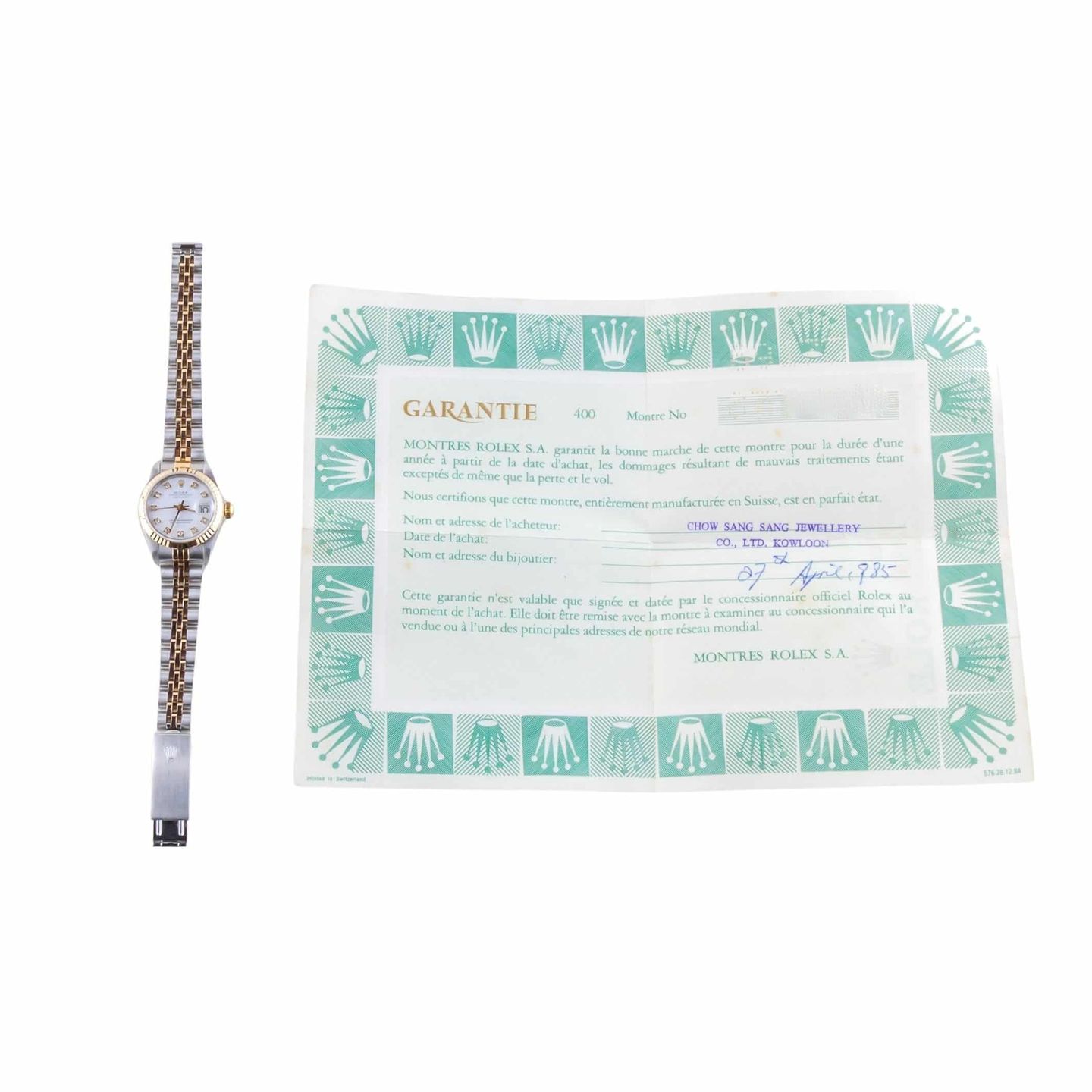 Rolex Lady-Datejust 69173 (1985) - White dial 26 mm Gold/Steel case (8/8)