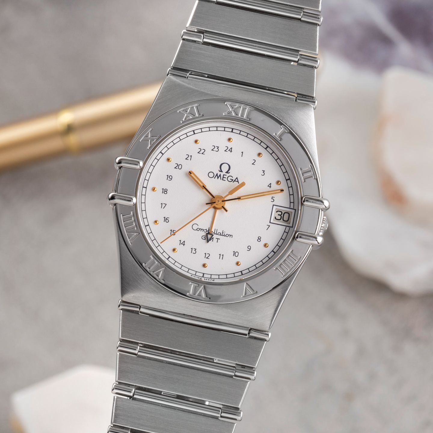 Omega Constellation Quartz 396.1060 (1985) - White dial 33 mm Steel case (3/8)