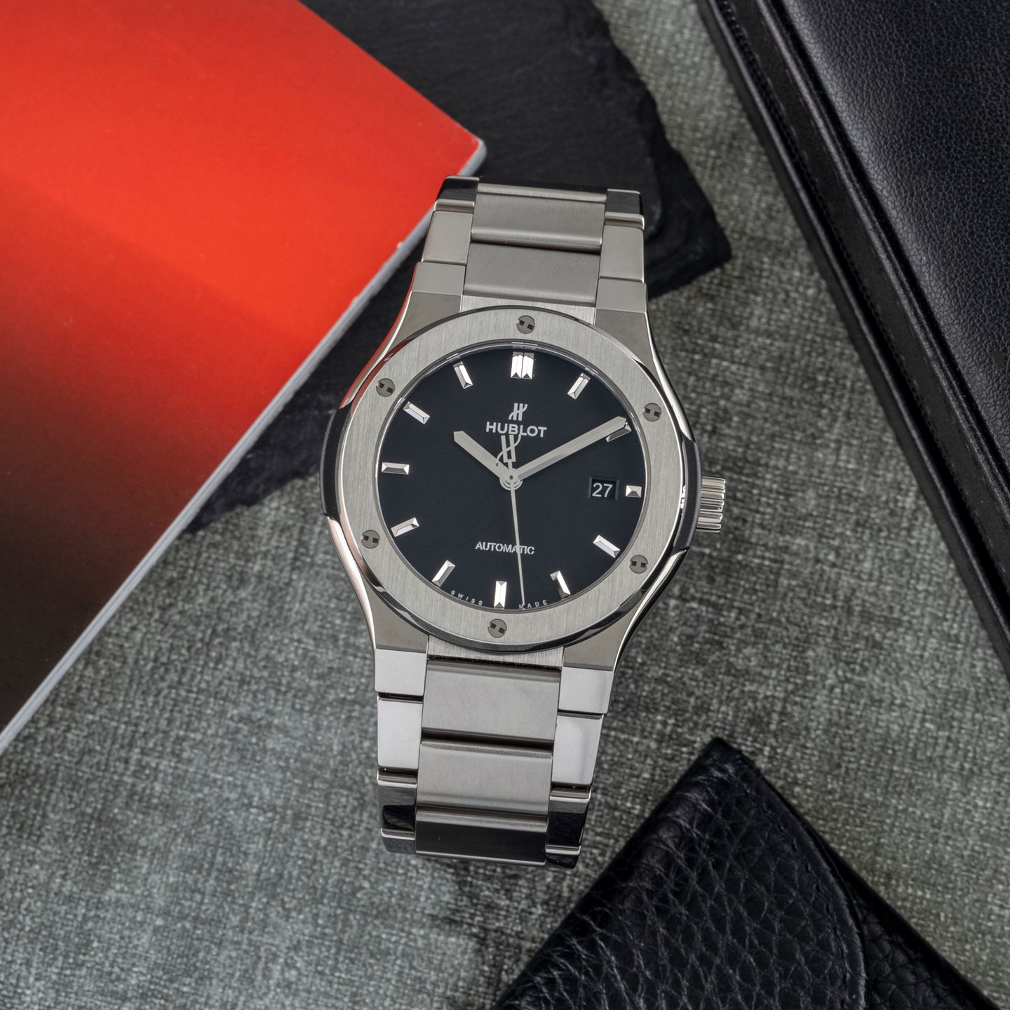 Hublot Classic Fusion 548.NX.1170.NX (2019) - Black dial 42 mm Titanium case (1/8)