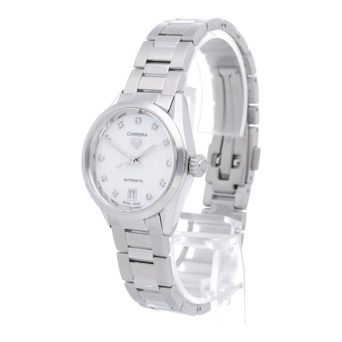 TAG Heuer Carrera Lady WBN2412.BA0621 (2026) - Wit wijzerplaat 29mm Staal (2/7)