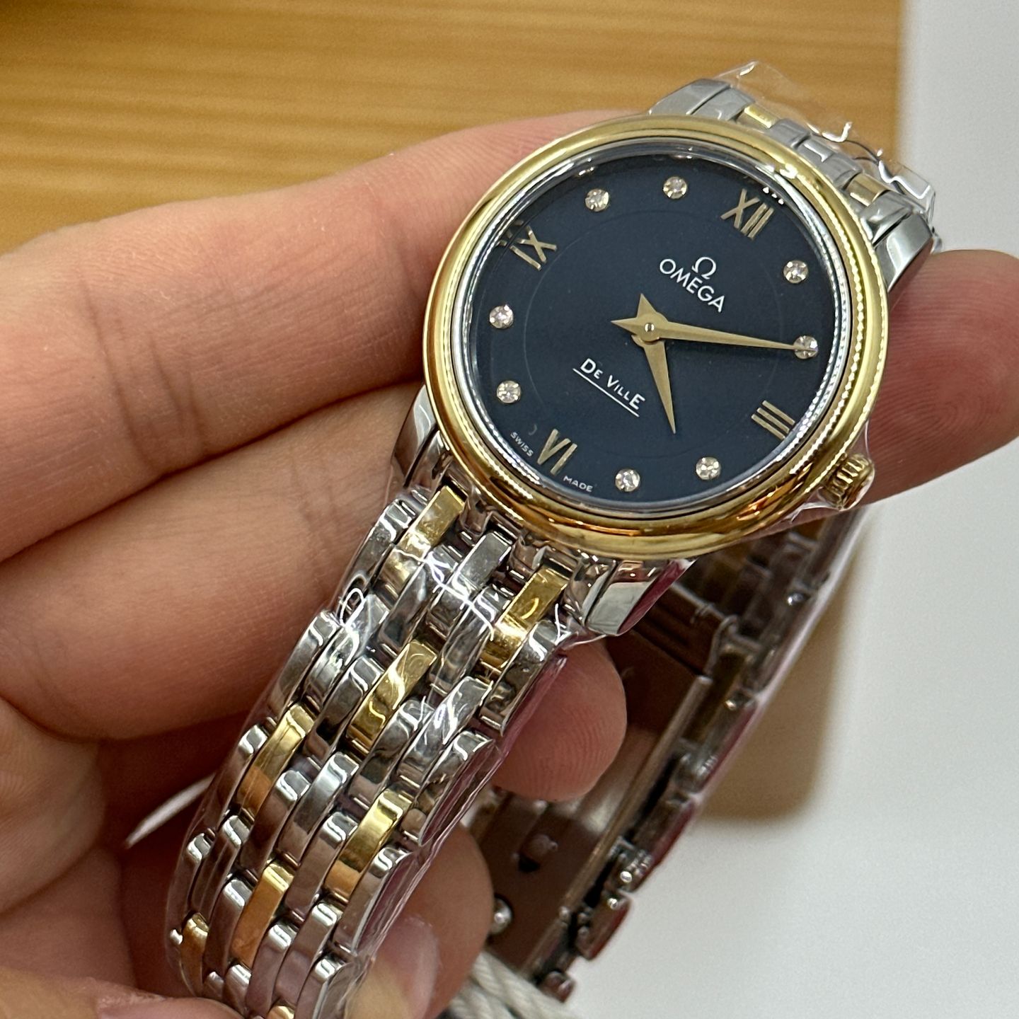 Omega De Ville Prestige 424.20.27.60.53.002 (2023) - Blauw wijzerplaat 27mm Staal (7/8)