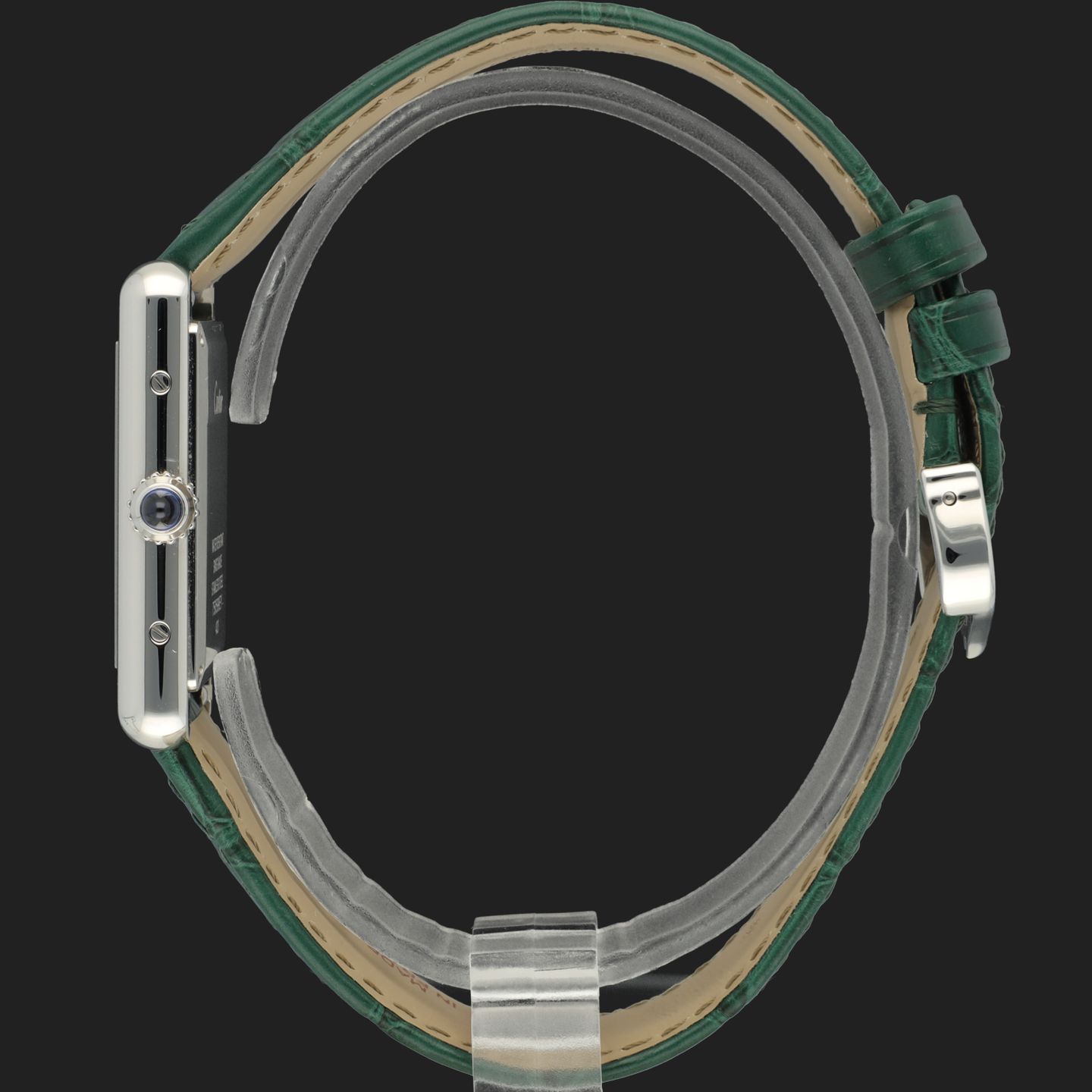 Cartier Tank WSTA0115 (2025) - Groen wijzerplaat 26mm Staal (7/8)