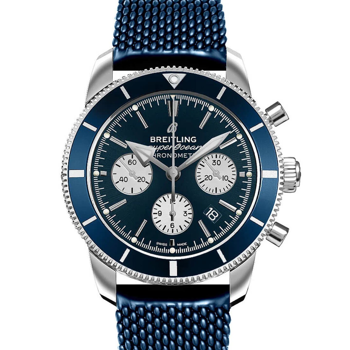 Breitling Superocean Heritage II Chronograph AB0162161C1S1 (2023) - Blue dial 44 mm Steel case (1/2)