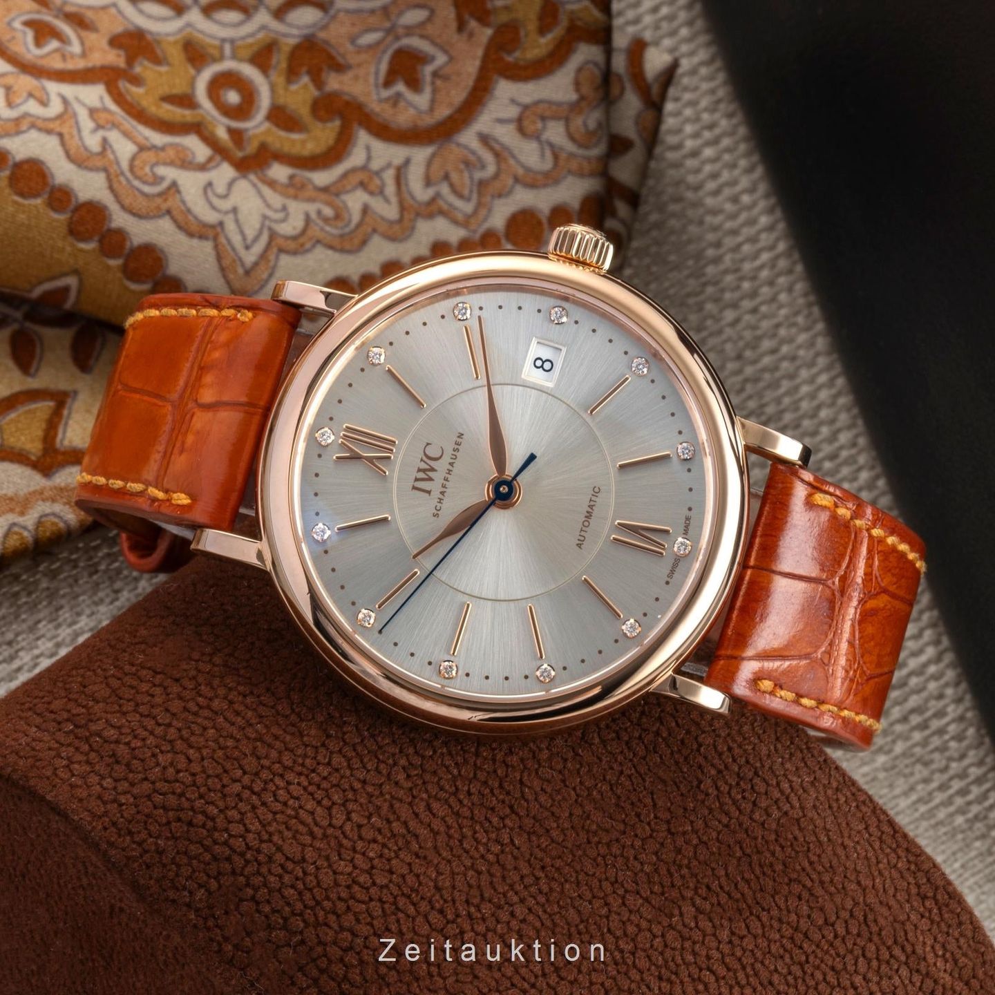 IWC Portofino Automatic IW458105 (Onbekend (willekeurig serienummer)) - Zilver wijzerplaat 37mm Roodgoud (2/8)