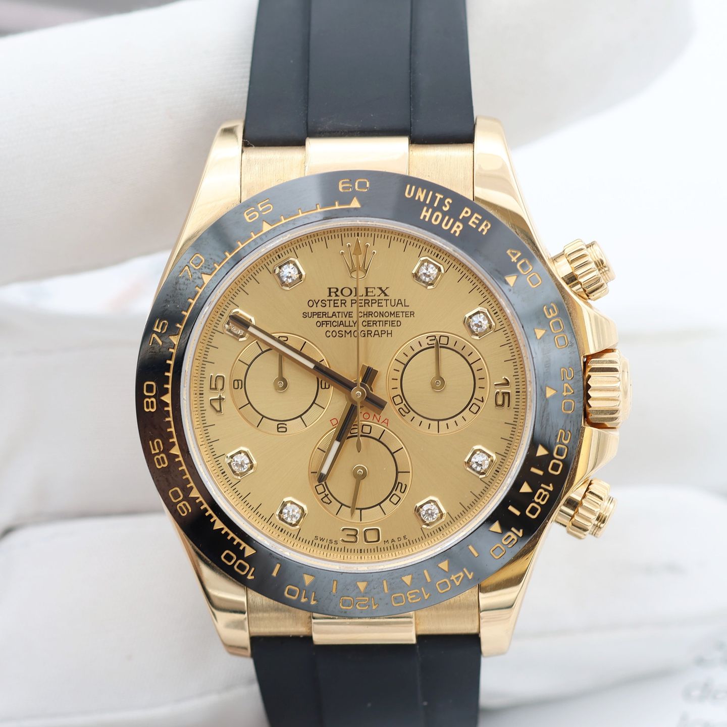 Rolex Daytona 116518LN (Onbekend (willekeurig serienummer)) - Champagne wijzerplaat 40mm Geelgoud (6/8)