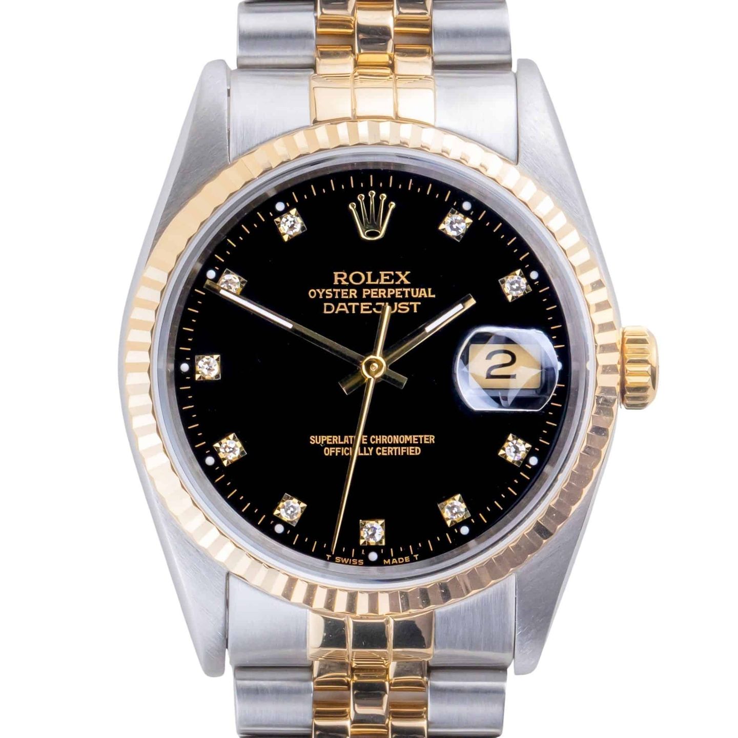 Rolex Datejust 36 16233 (1990) - 36 mm Gold/Steel case (3/8)