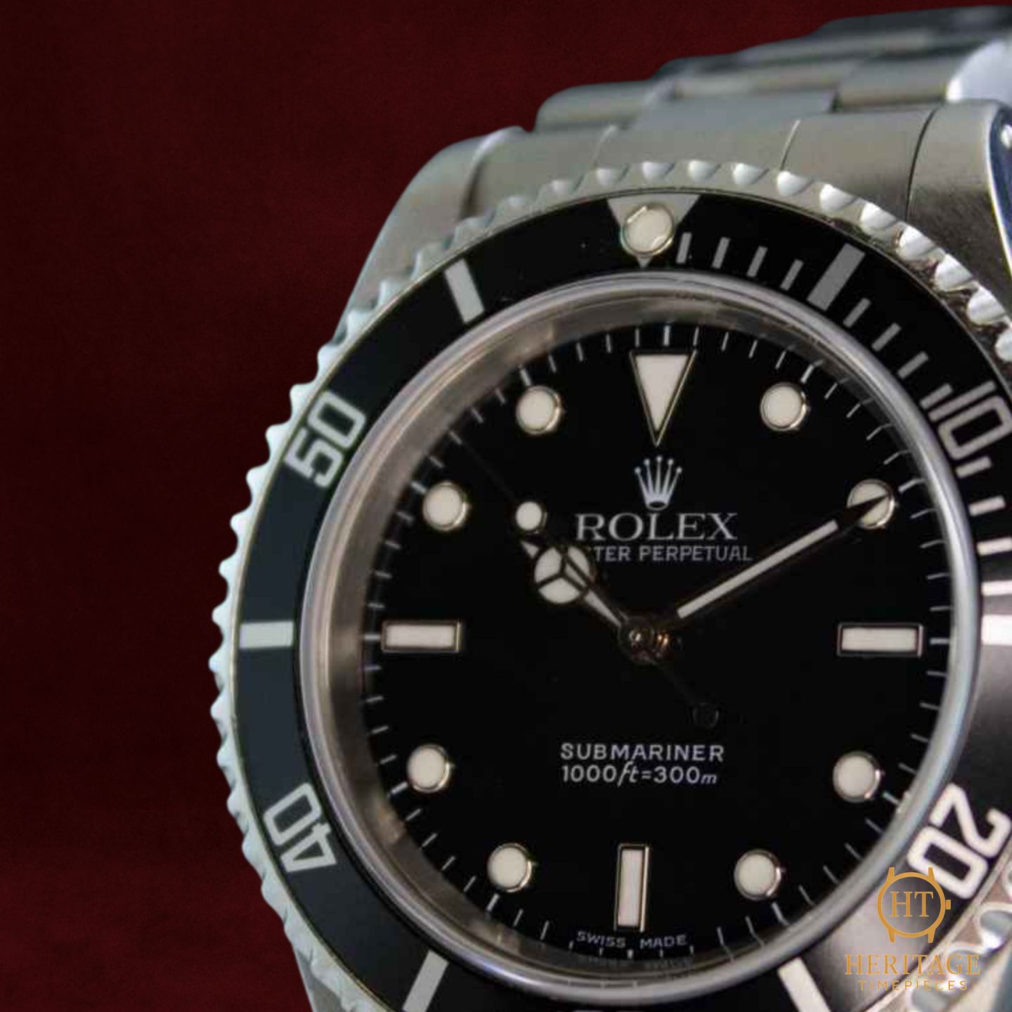 Rolex Submariner No Date 14060M (2001) - Zwart wijzerplaat 40mm Staal (3/8)