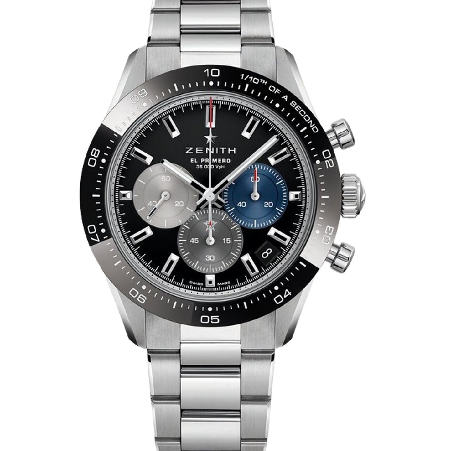 Zenith Chronomaster Sport 03.3100.3600/21.M3100 (2025) - Zwart wijzerplaat 41mm Staal (1/1)