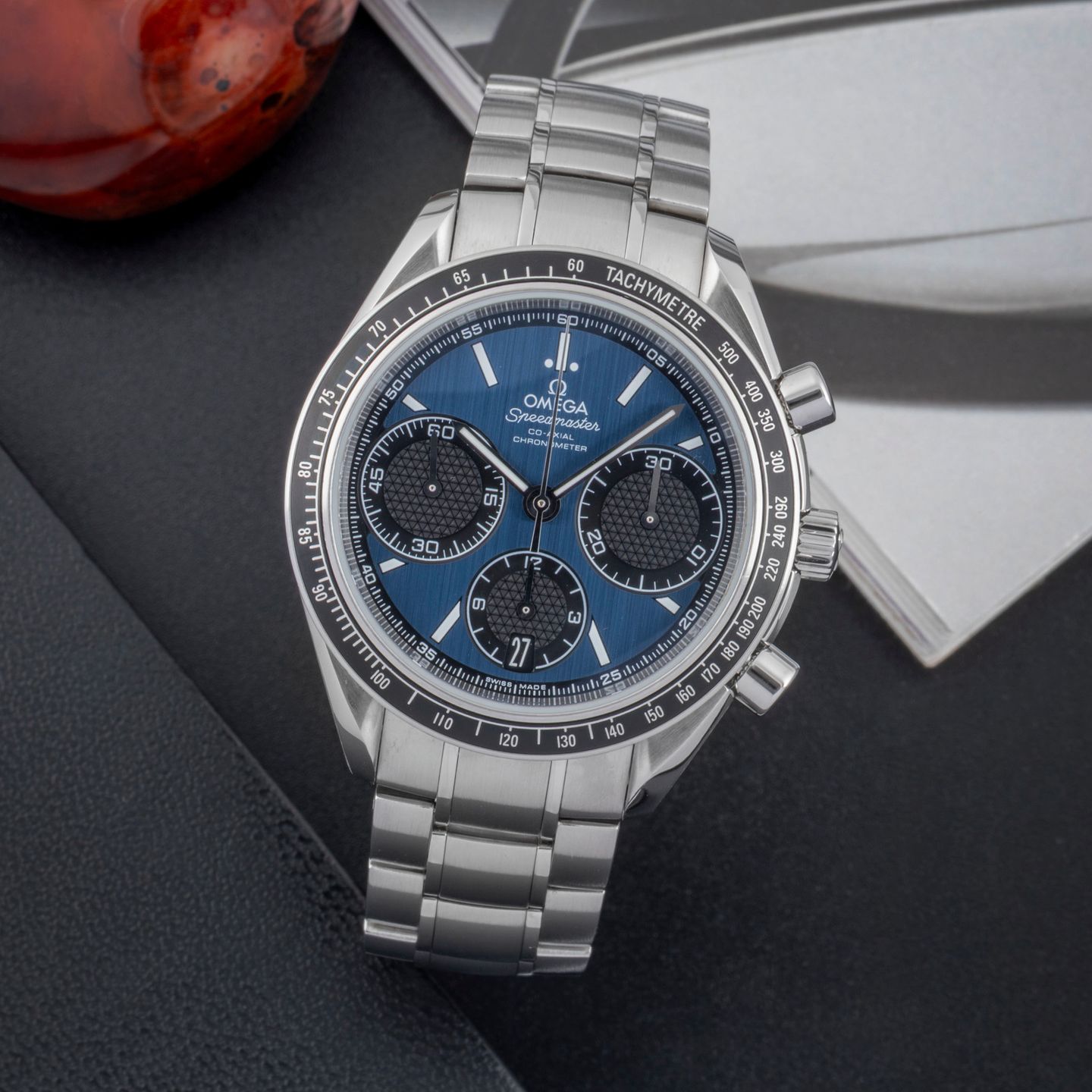 Omega Speedmaster Racing 326.30.40.50.03.001 (Unknown (random serial)) - Blue dial 40 mm Steel case (1/8)
