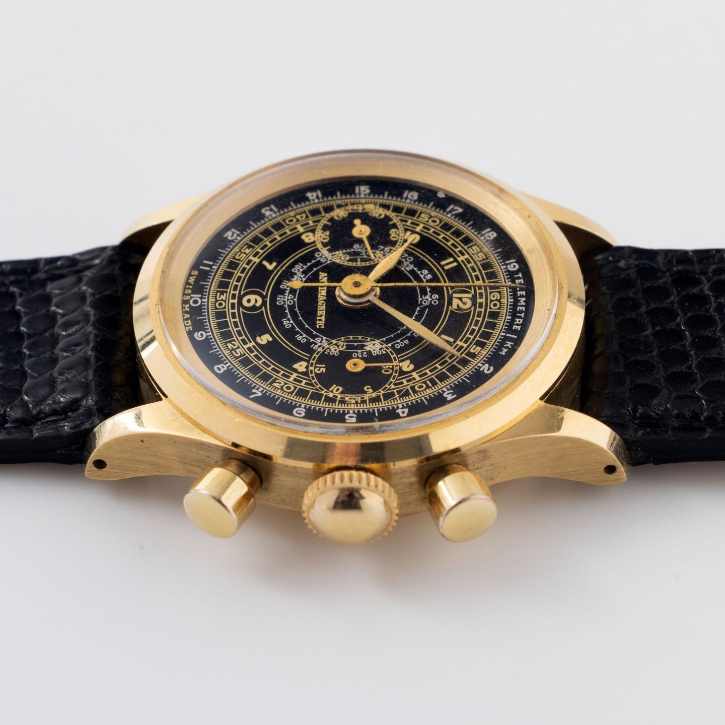 Anonymous Vintage Unknown (1940) - Black dial 29 mm Yellow Gold case (6/8)