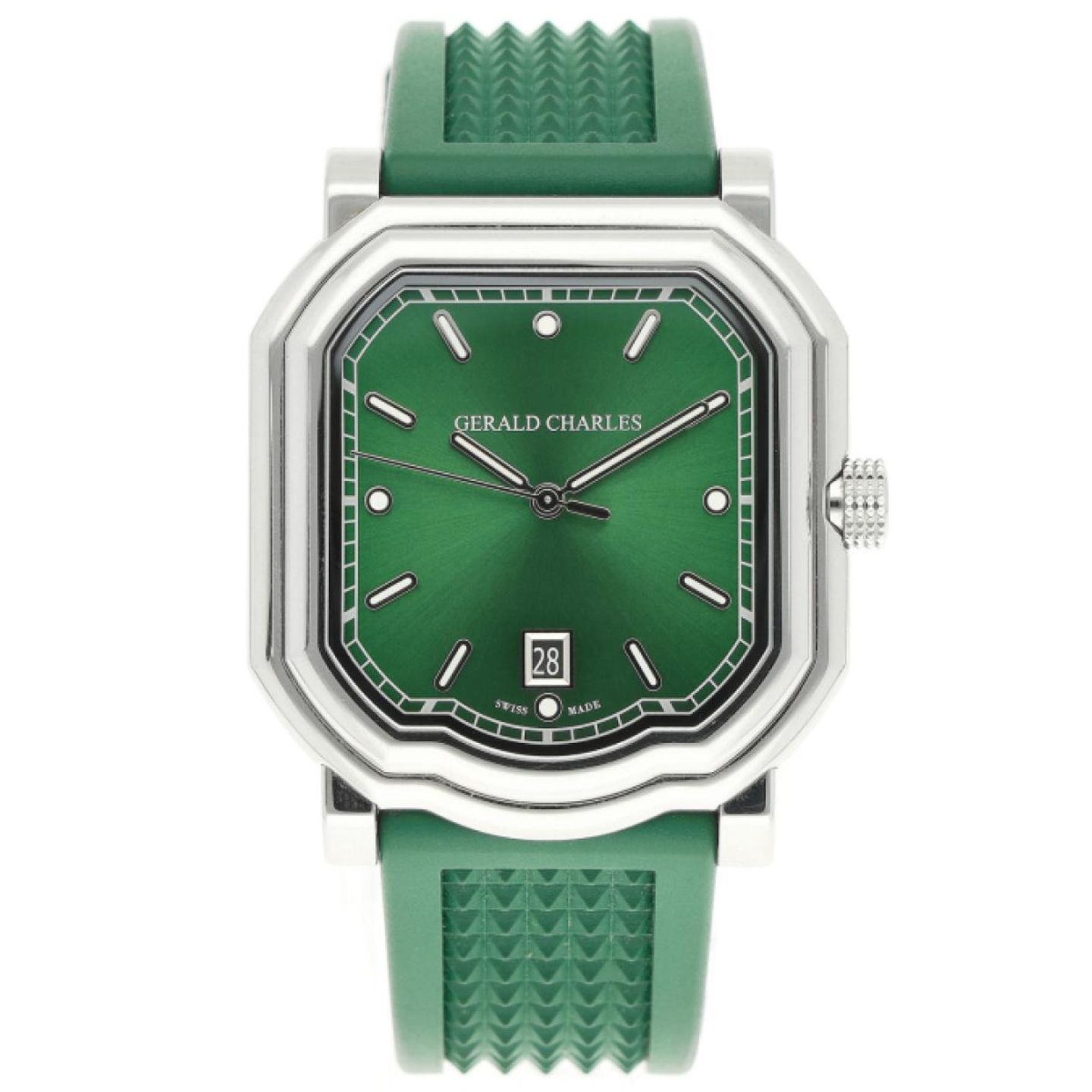 Gerald Charles Unknown GC2.0-A-02 (2023) - Groen wijzerplaat 40mm Staal (1/8)