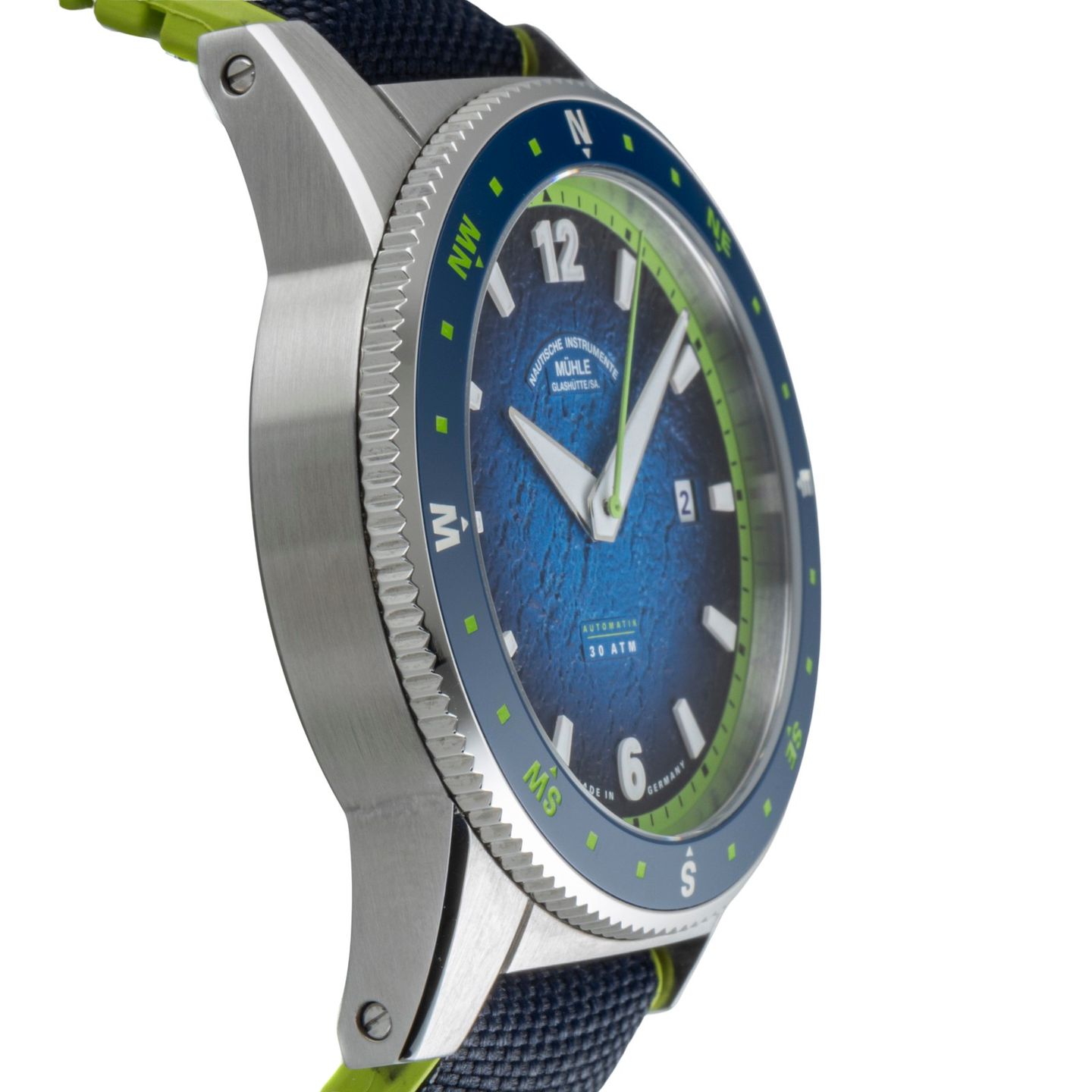 Mühle Glashütte Unknown M1-52-22-CK (Unknown (random serial)) - Blue dial 43 mm Steel case (7/8)