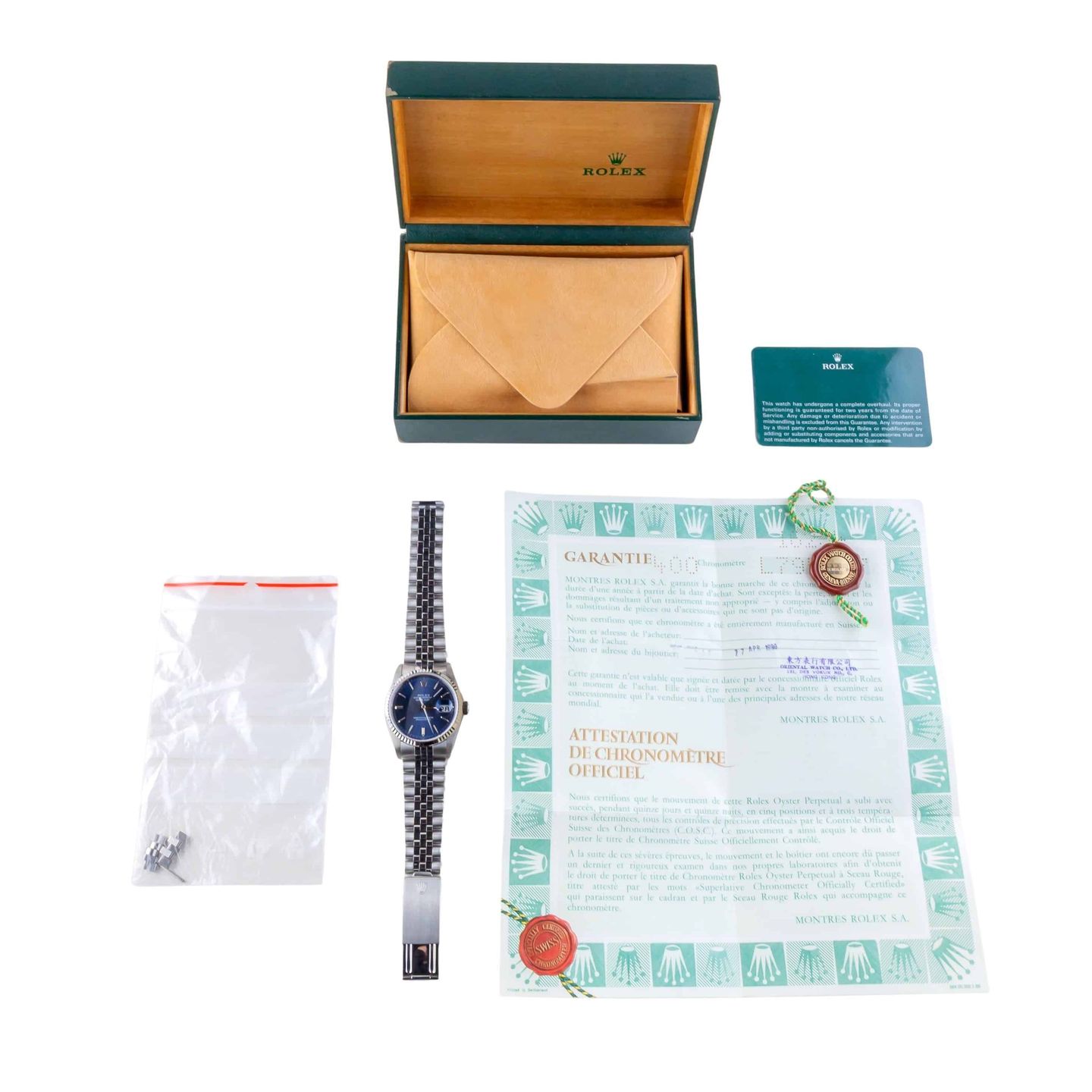 Rolex Datejust 36 16234 (1989) - Blue dial 36 mm Steel case (8/8)