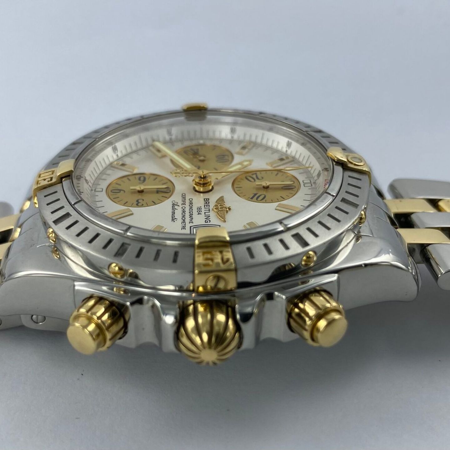 Breitling Chronomat Evolution B1335611/A571 (Unknown (random serial)) - White dial 44 mm Gold/Steel case (3/7)