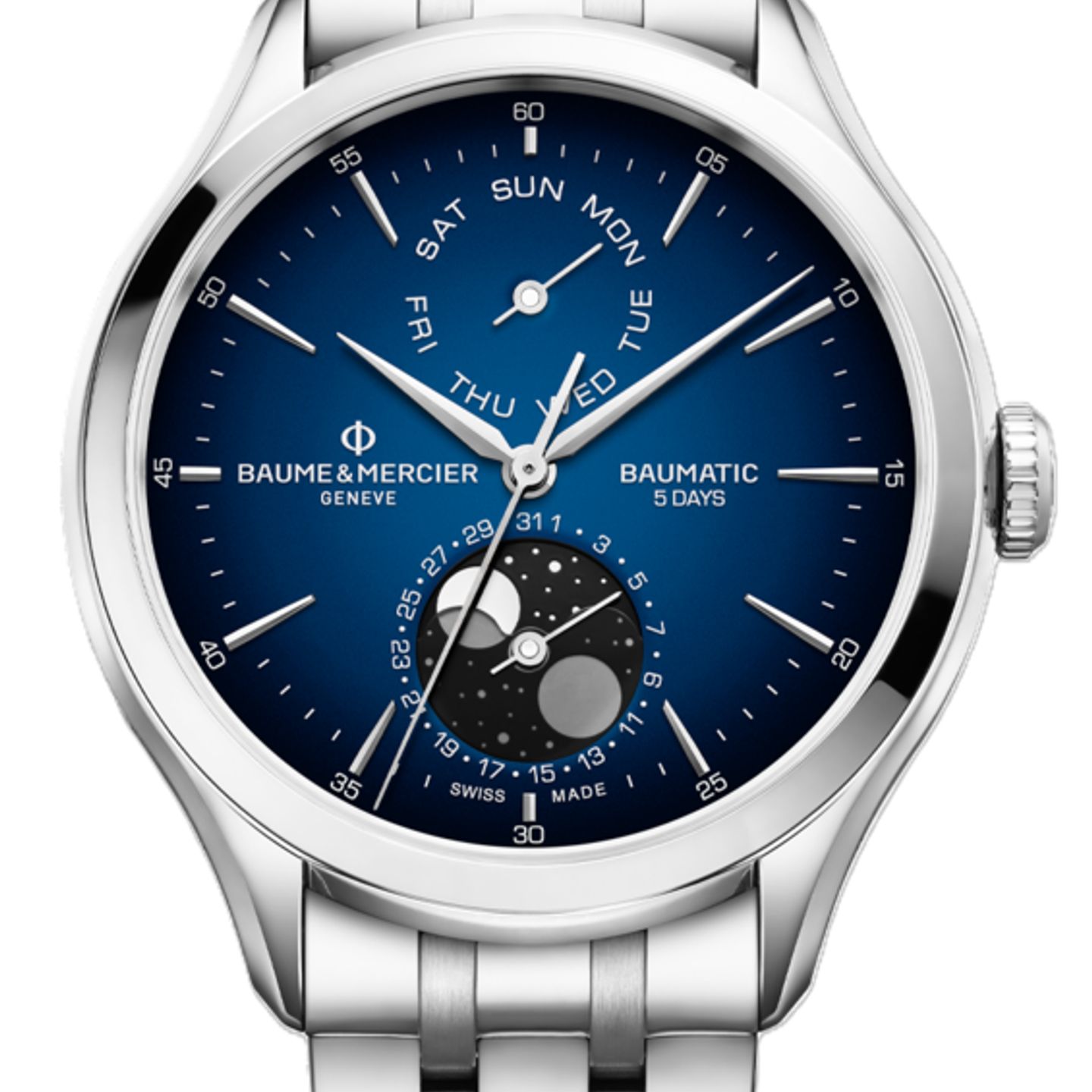 Baume & Mercier Clifton M0A10725 (2025) - Blauw wijzerplaat 42mm Staal (1/1)