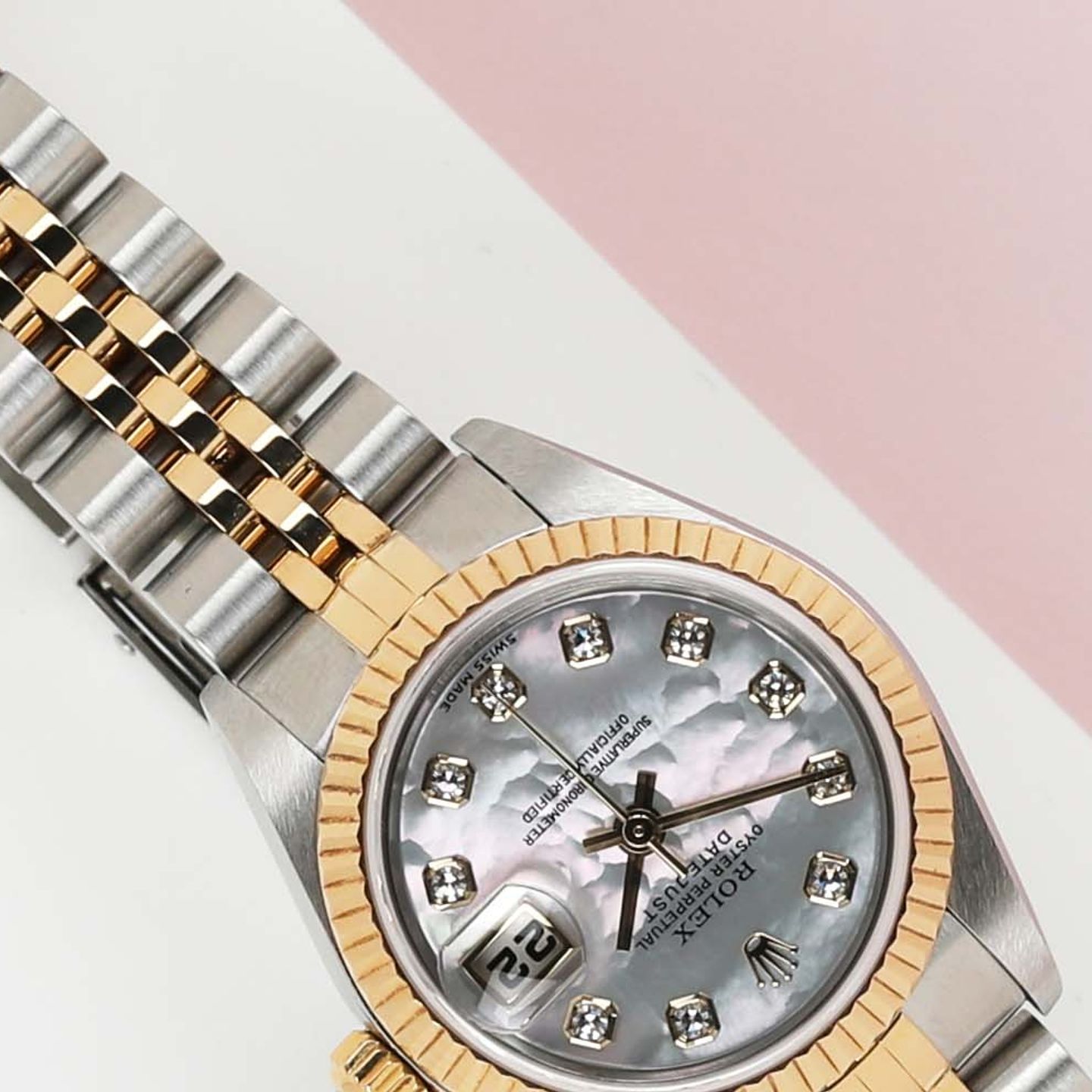 Rolex Lady-Datejust 79173 (2003) - Pearl dial 26 mm Gold/Steel case (4/7)