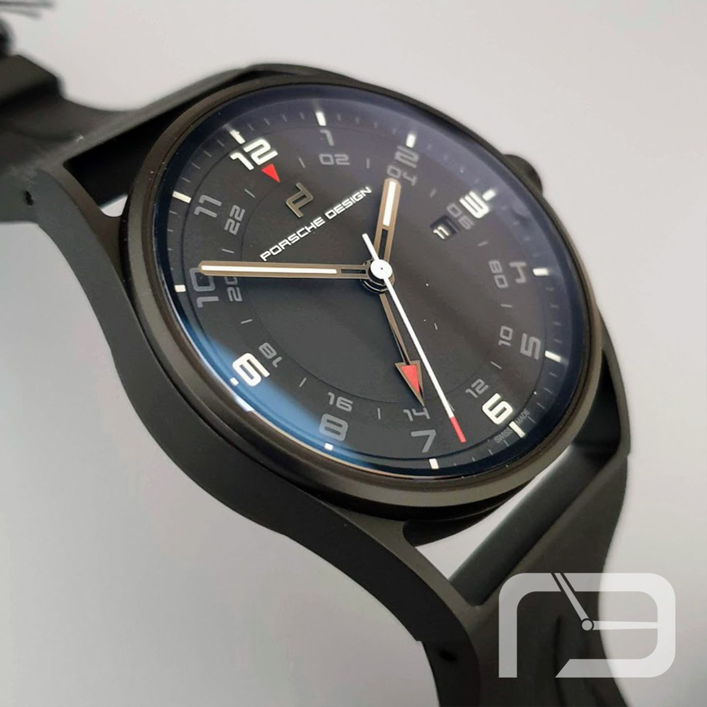 Porsche Design 1919 6020.2.02.001.06.2 (2024) - Zwart wijzerplaat 42mm Titanium (3/8)