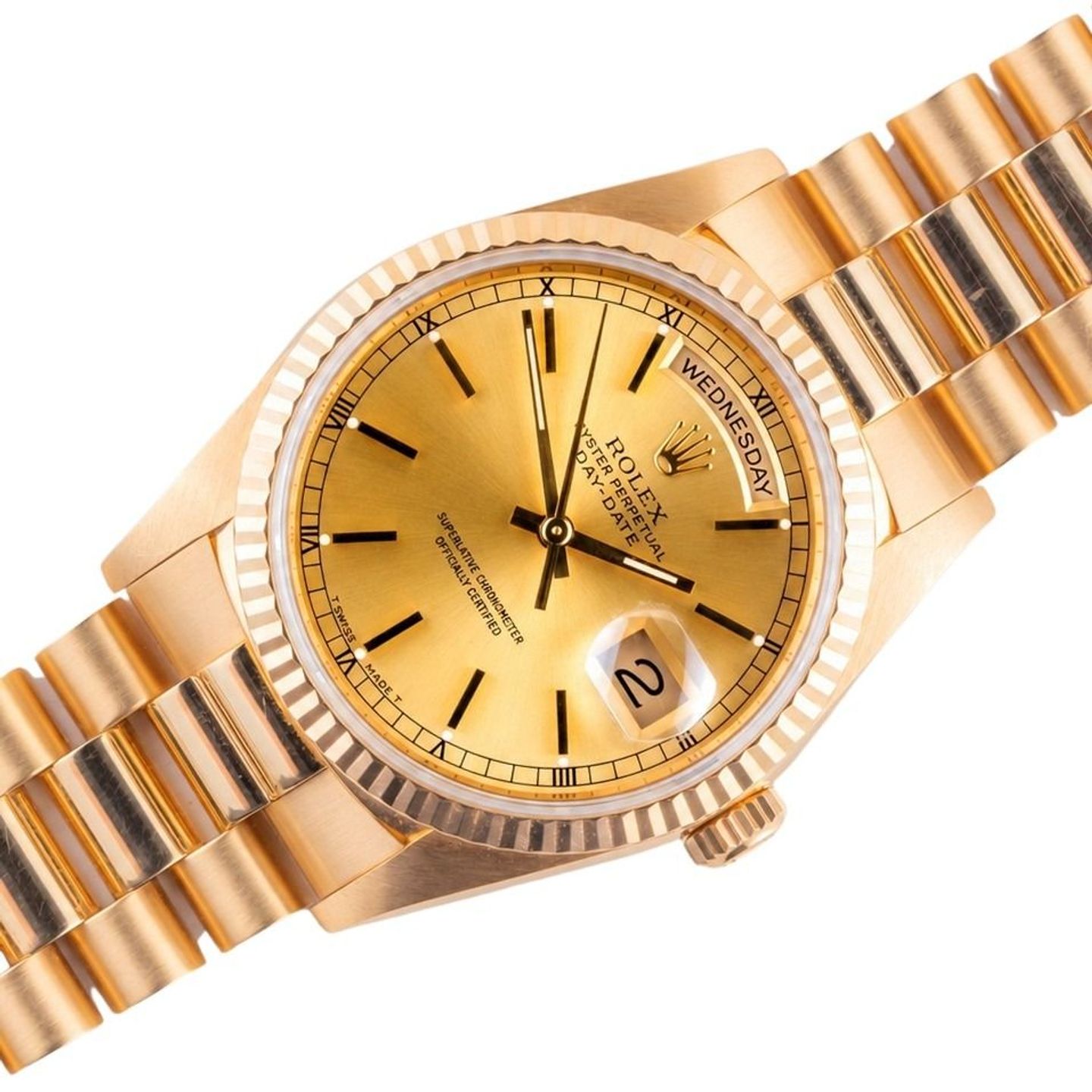Rolex Day-Date 36 18238 (1991) - 36mm Geelgoud (1/8)