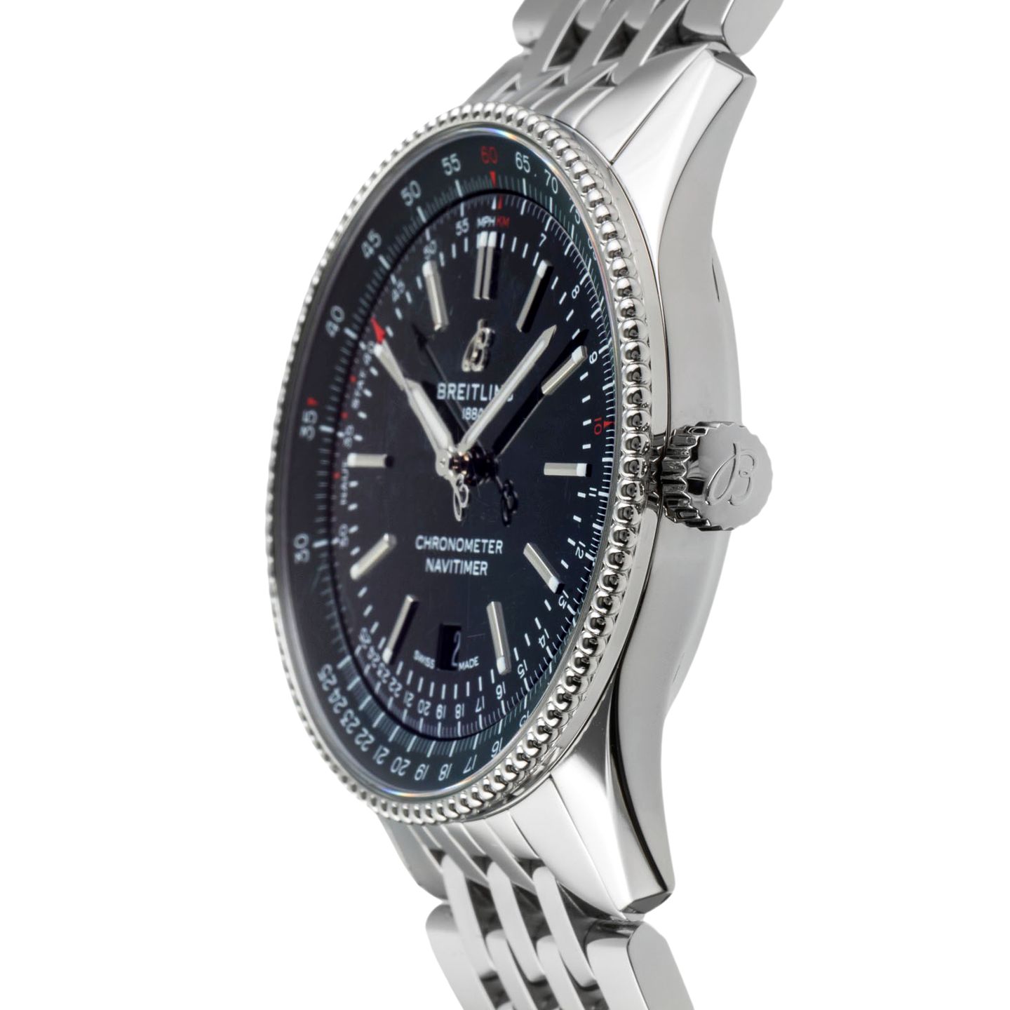 Breitling Navitimer A17326361L1A1 (Onbekend (willekeurig serienummer)) - Groen wijzerplaat 41mm Staal (6/8)