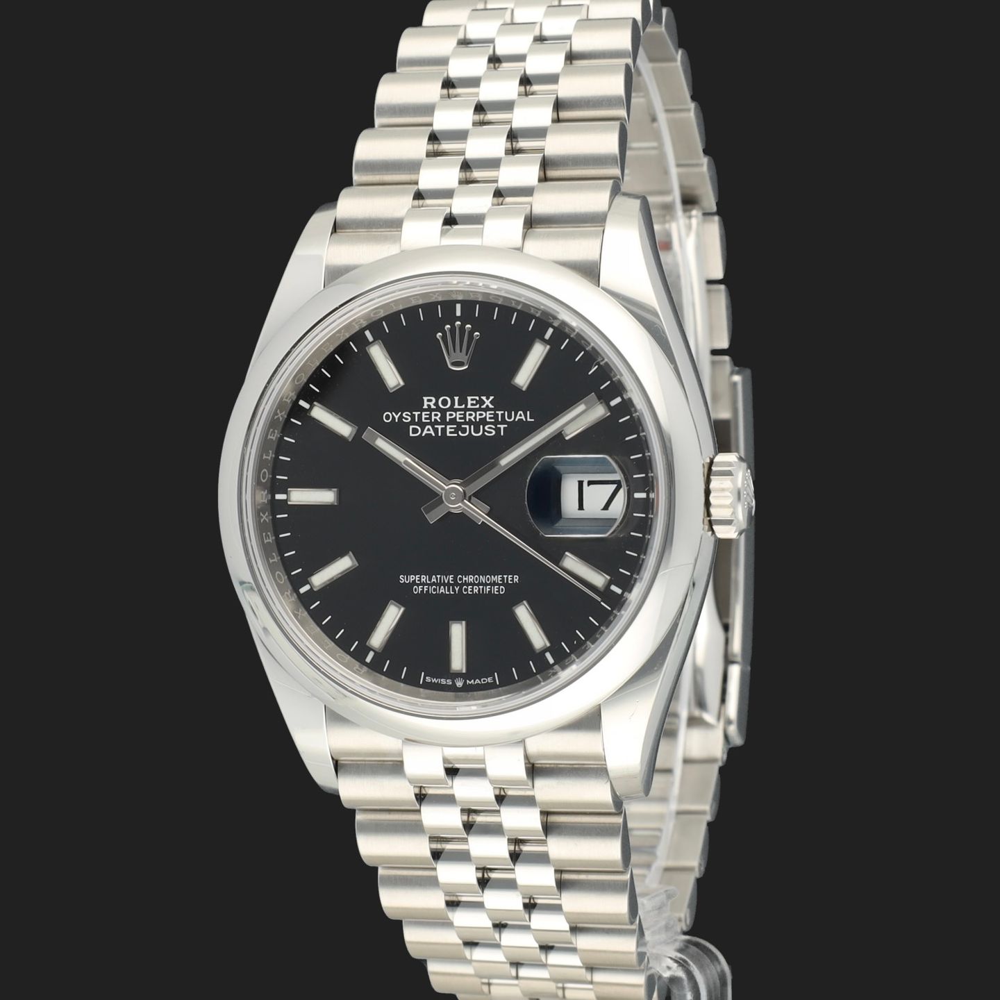 Rolex Datejust 36 126200 (2020) - Zwart wijzerplaat 36mm Staal (1/8)