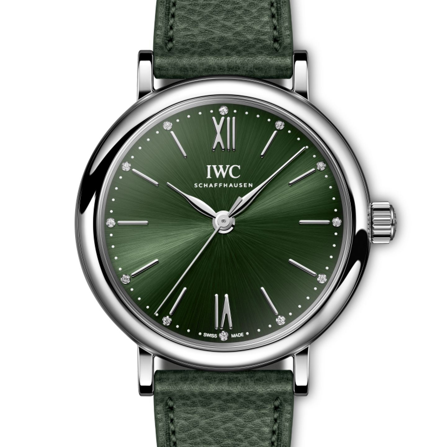 IWC Portofino Automatic IW357412 (2024) - Groen wijzerplaat 34mm Staal (1/1)